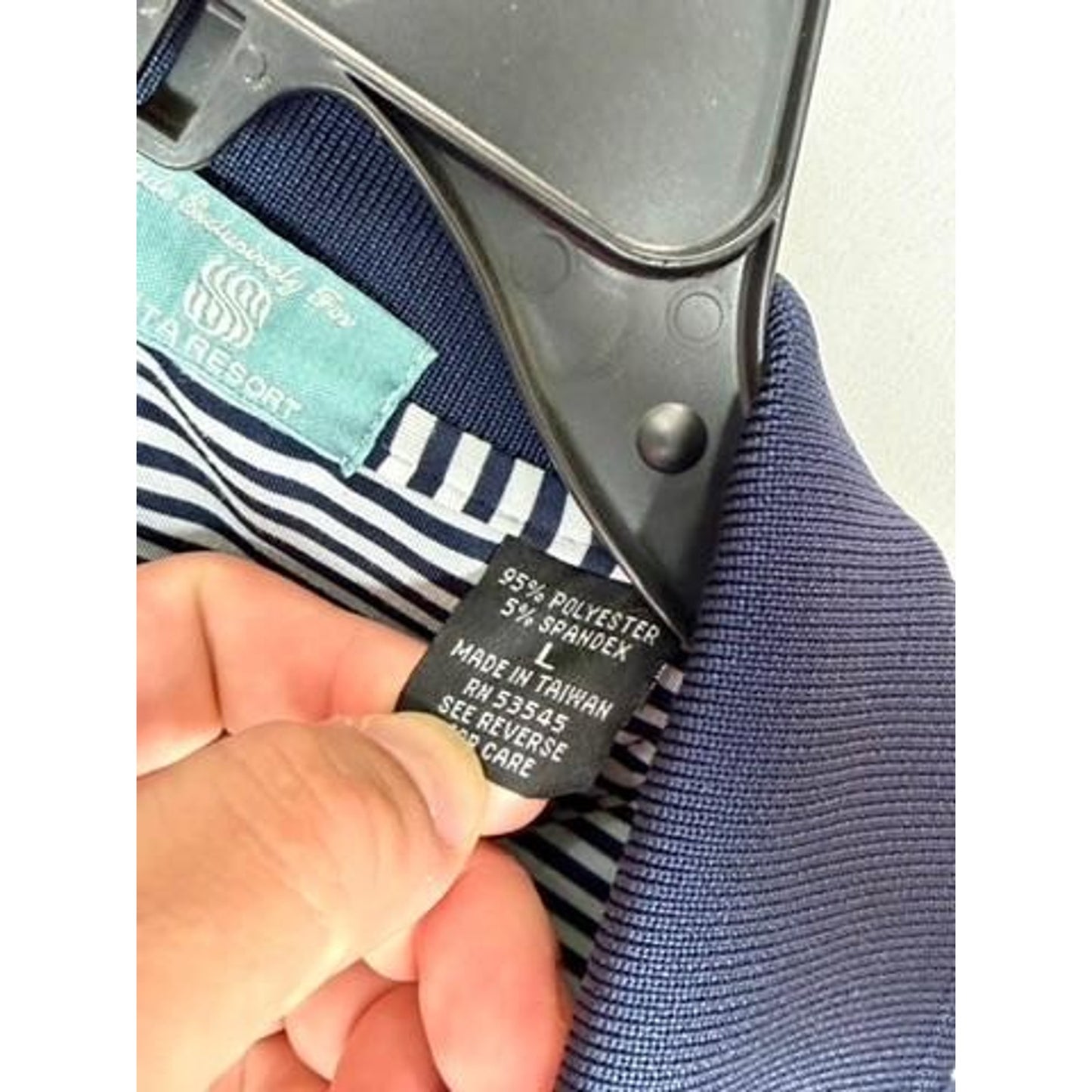 Fairway Activewear Sonesta Resort Hilton Head Polo Shirt Mens Large Blue Striped
