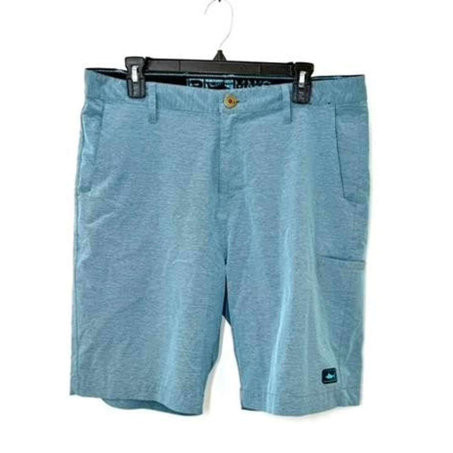 Pelagic Mako Hybrid Shorts Mens 34 Blue Gray Fishing Boardshorts Walk Shorts