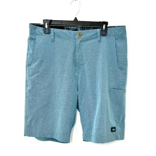Pelagic Mako Hybrid Shorts Mens 34 Blue Gray Fishing Boardshorts Walk Shorts