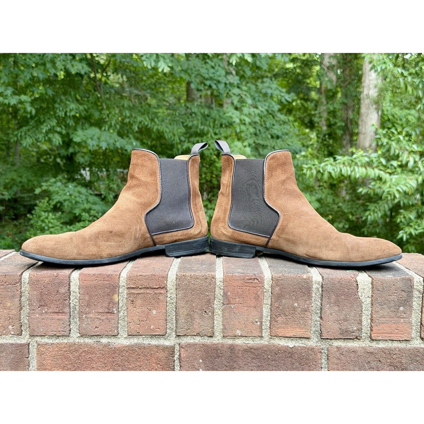 Harrys London Mark Chelsea Boots Suede Brown Mens Size 43.5 US 10.5 ($550+ New)