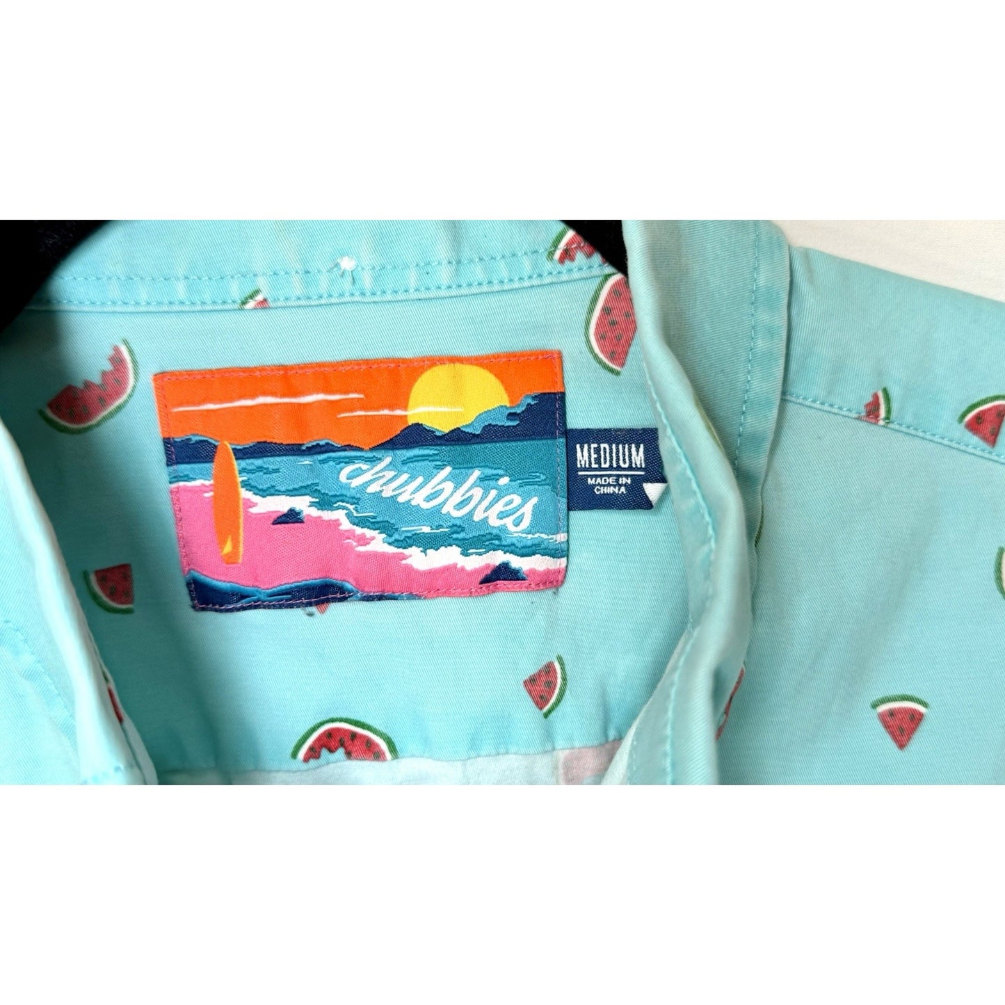Chubbies The Weekend Has Arrived / Watermelon Print Shirt / Men’s Medium