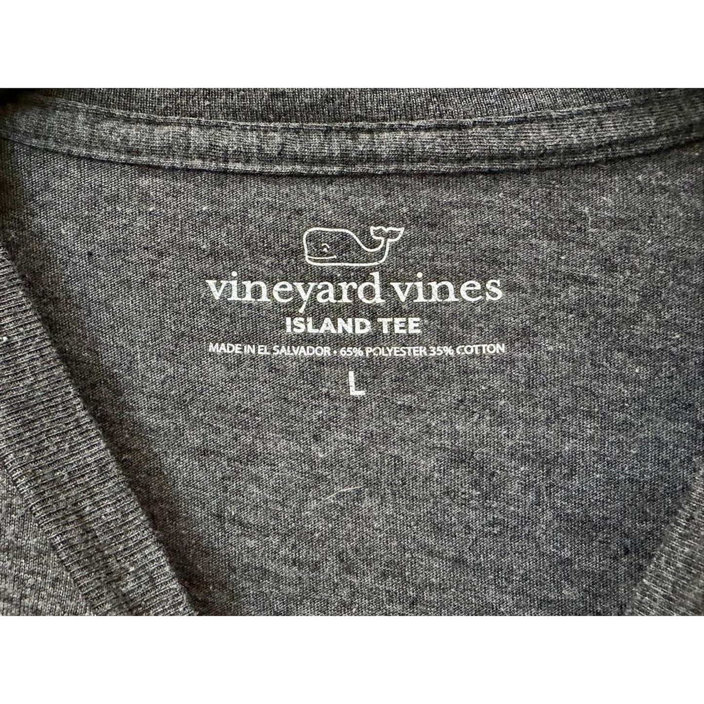 Vineyard Vines Fishing Rod Graphic T-Shirt Mens Large Gray Island Tee Cotton