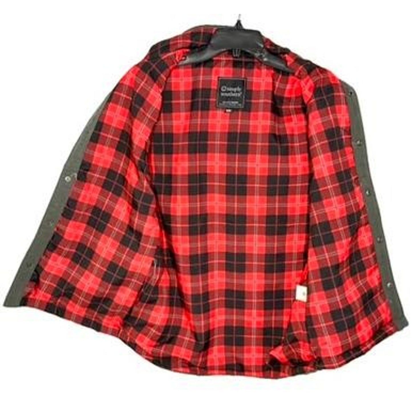 Simply Southern Puffer Vest Womens Small Gray Quilted Plaid Lined Snap Front