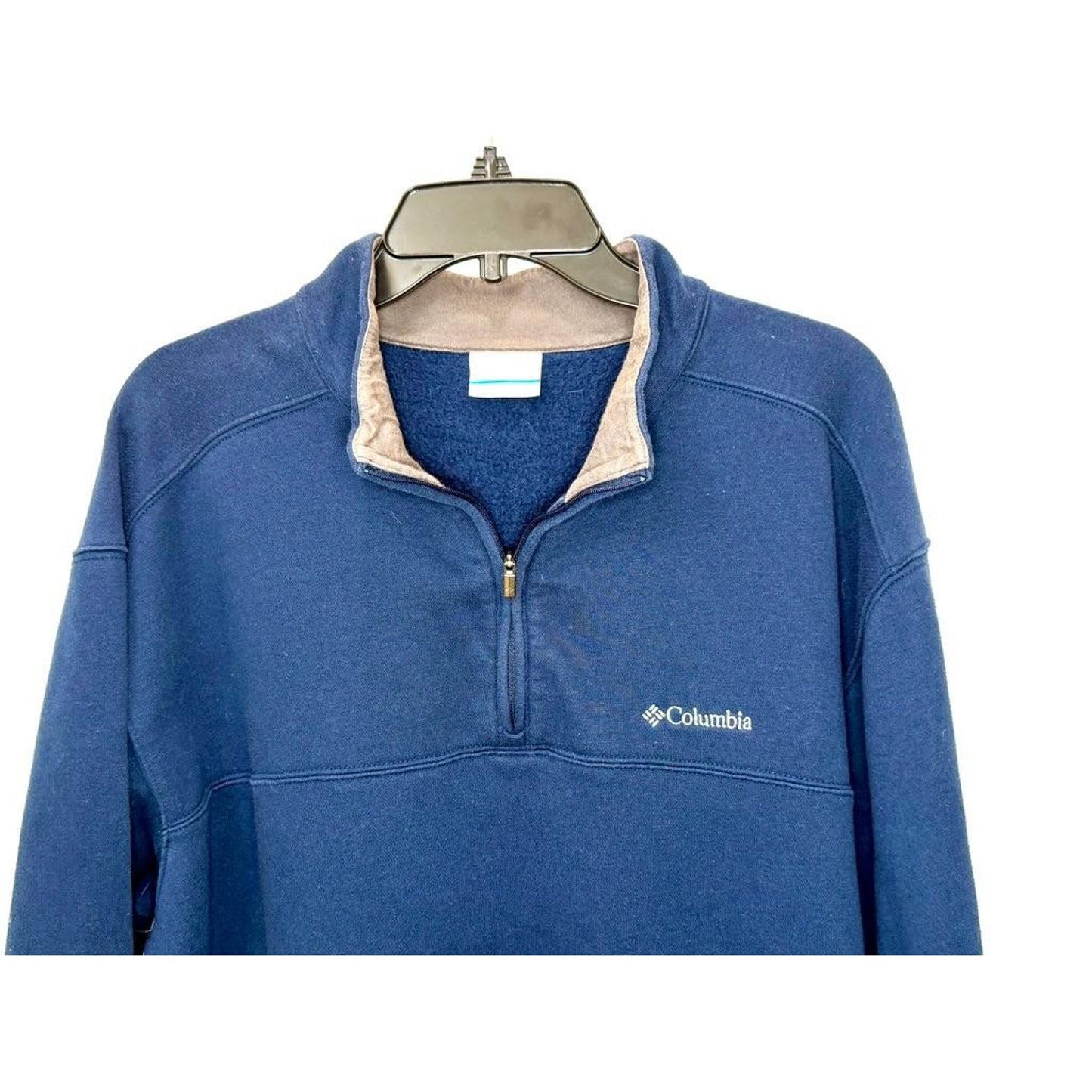 Columbia Sportswear Mens XXL Blue 1/4 Zip Pullover Fleece Sweater AM6771