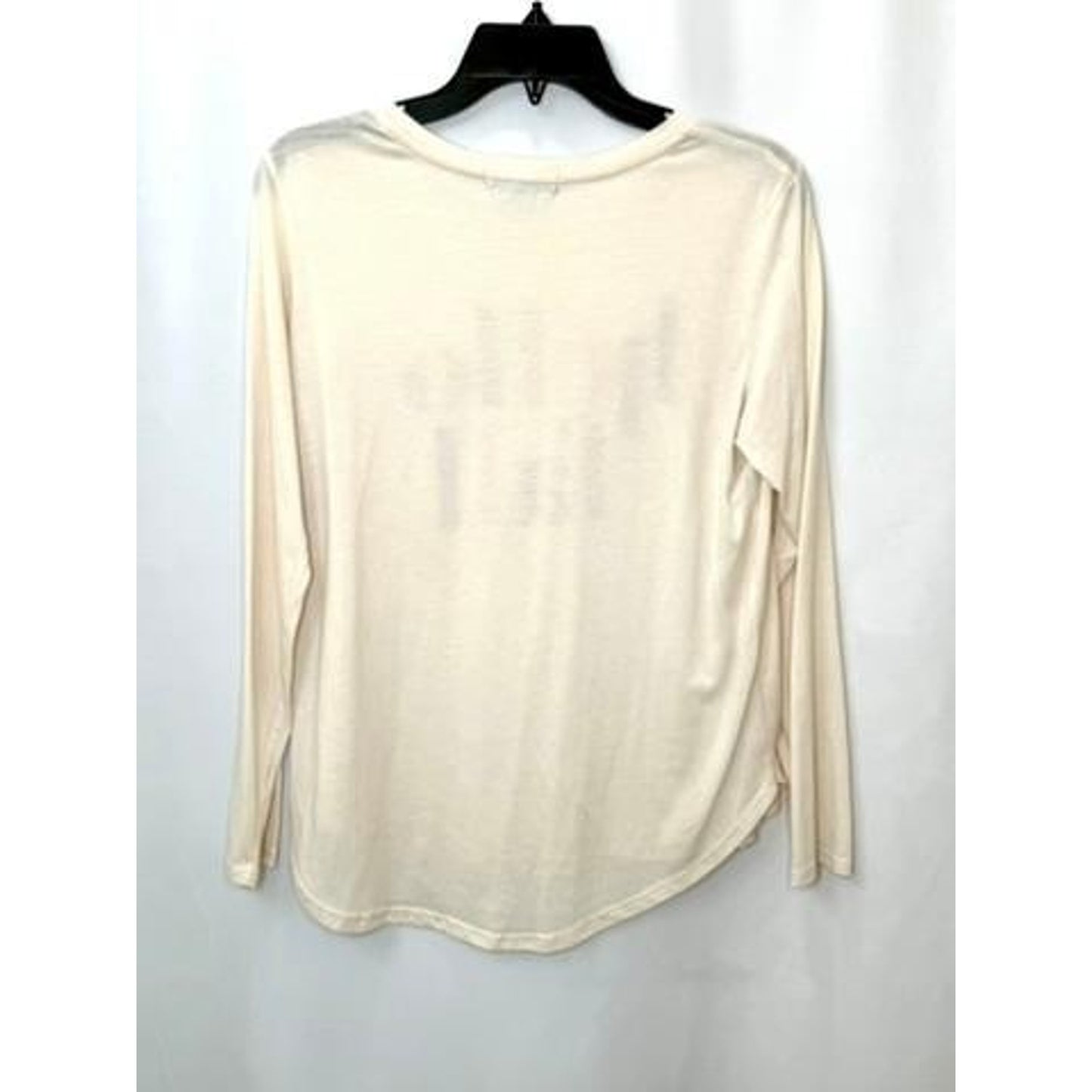 State of Mine Hello Fall Graphic Tee Womens Medium Cream Long Sleeve T-Shirt