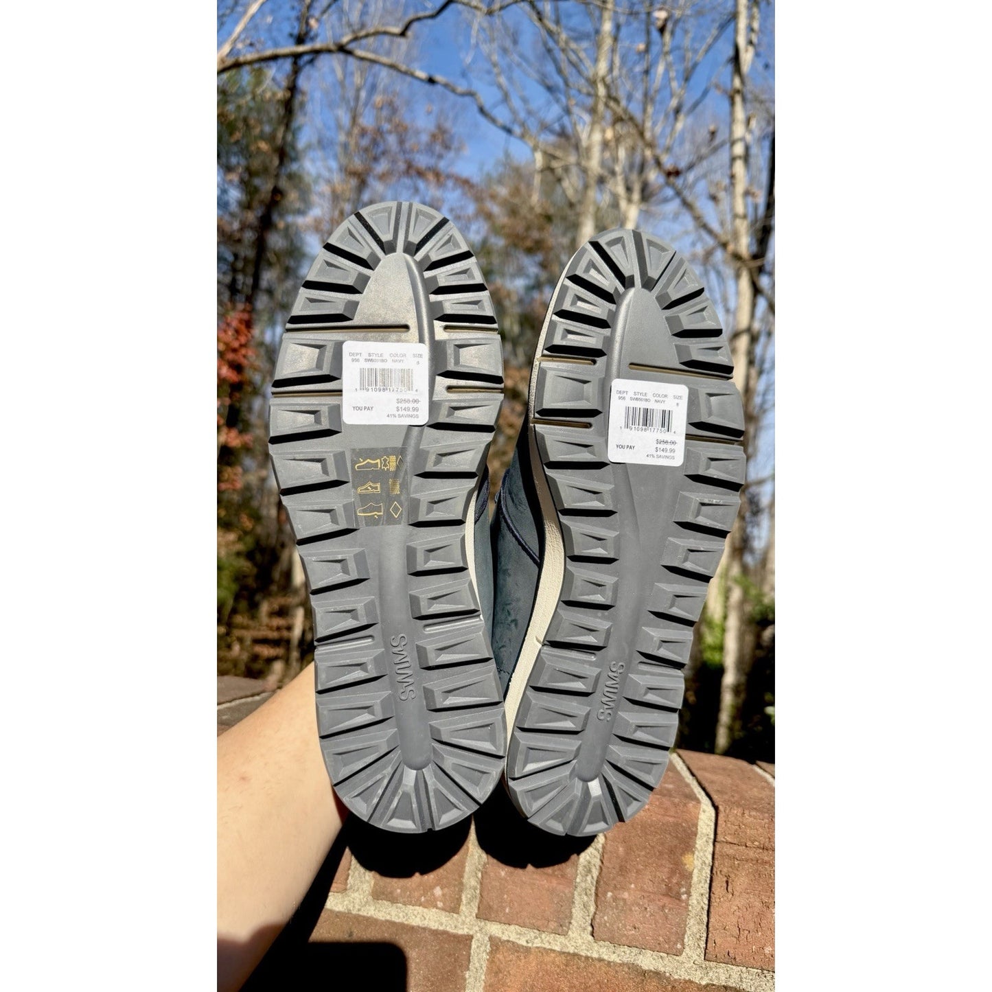 NWT SWIMS Men's Motion Chukka Boots Color Navy Men’s Size 8 / $258 Retail