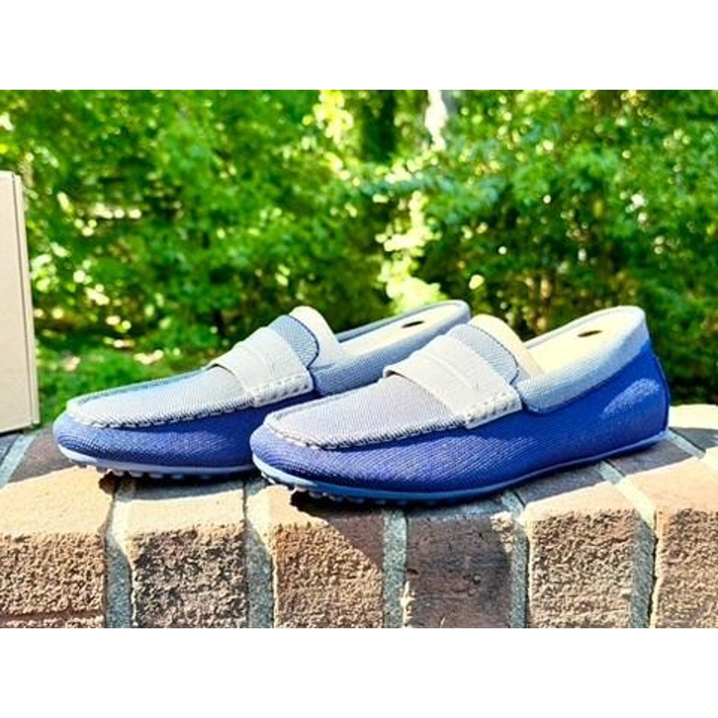 Rothys The Driving Loafer Amalfi Blue Slip On Shoes Mens Size 7.5 NIB