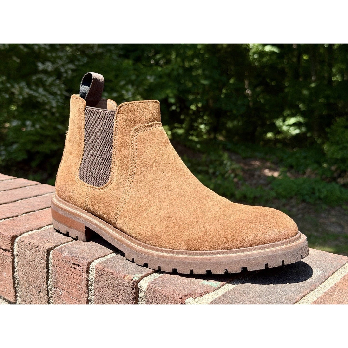 Johnston & Murphy Barrett Chelsea Boots Tan Oiled Suede TRUFOAM Men’s Size 10.5M