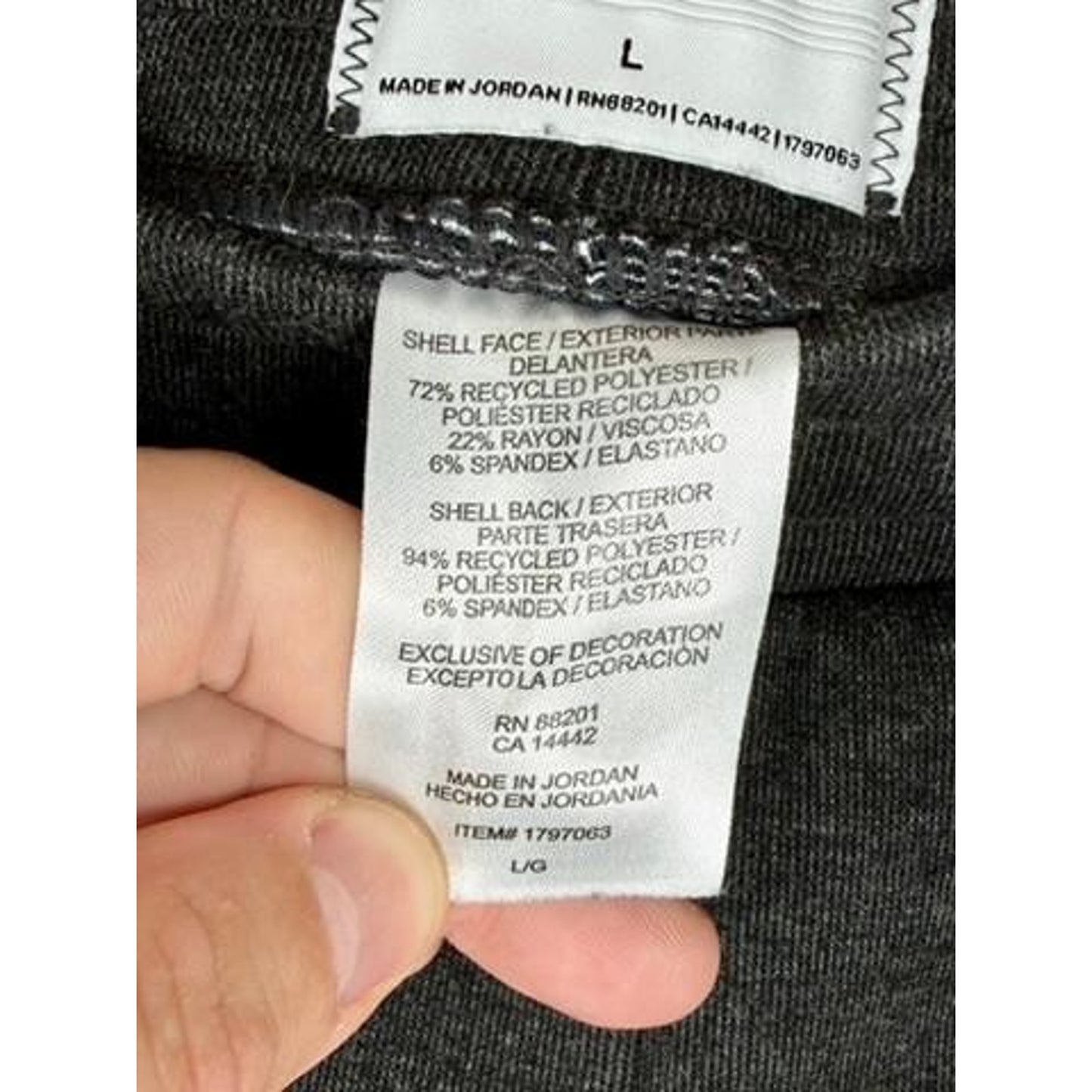 Mondetta Women's Jogger Sweatpants Size L Dark Gray Heathered Fleece Activewear