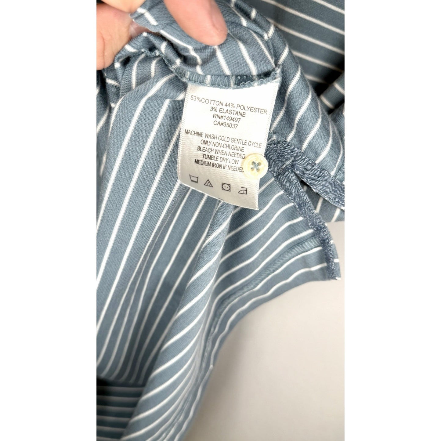 JOE'S JEANS Men's Medium Grey Heather Short Sleeve Stripped Polo Stretch