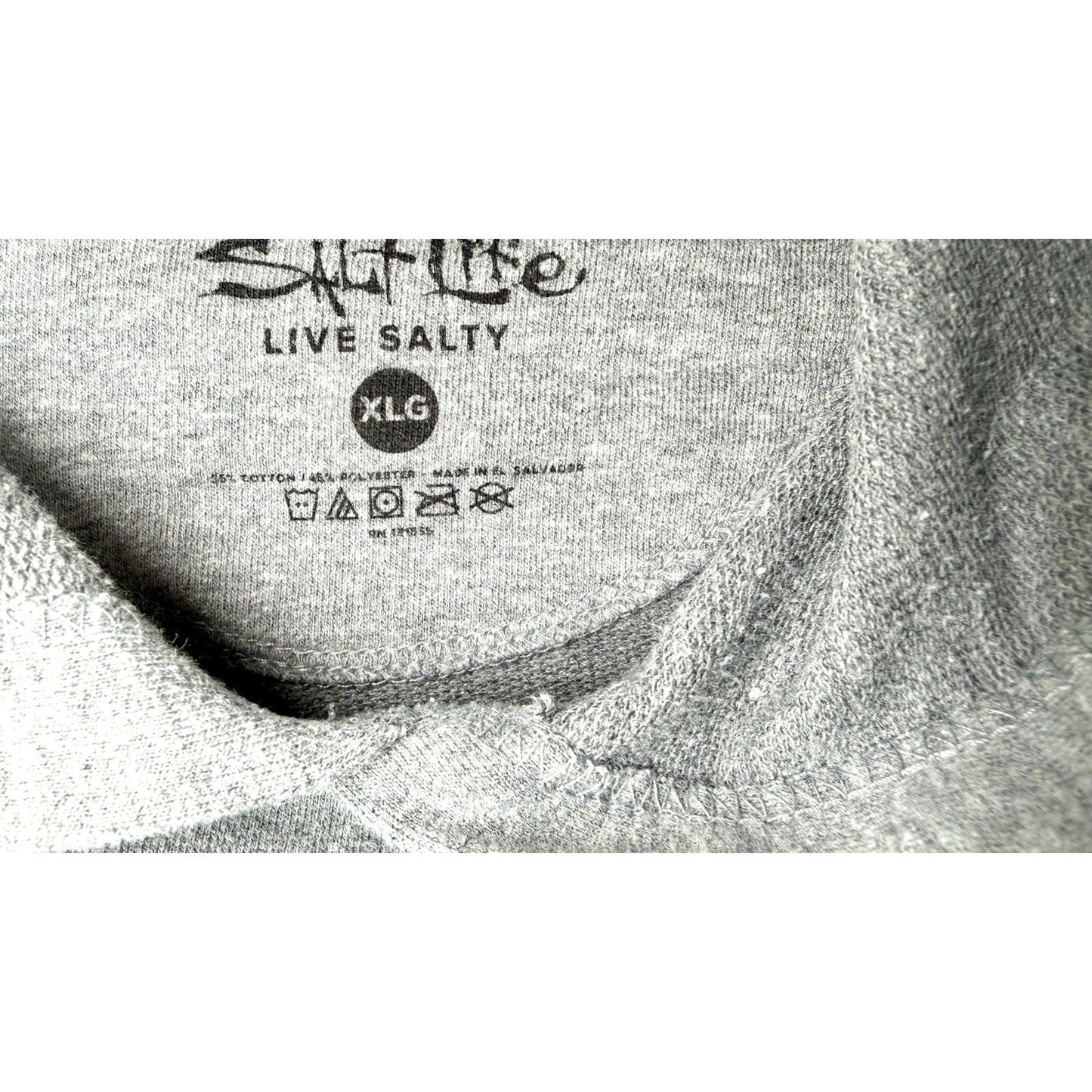 Salt Strong Adults Pullover Hoodie Front Pocket Size XL Lightweight