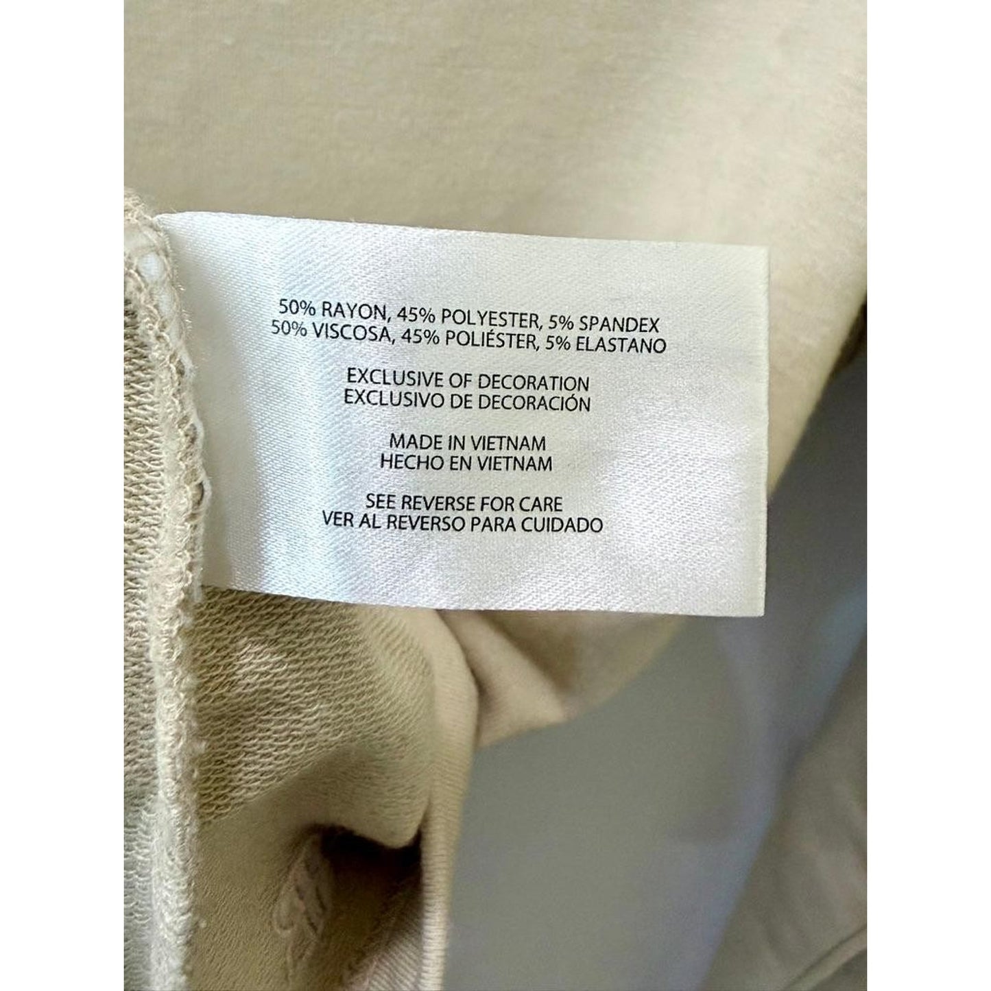 Banana Republic Top Womens Medium Beige Long Sleeve Knit Pullover Crew Neck