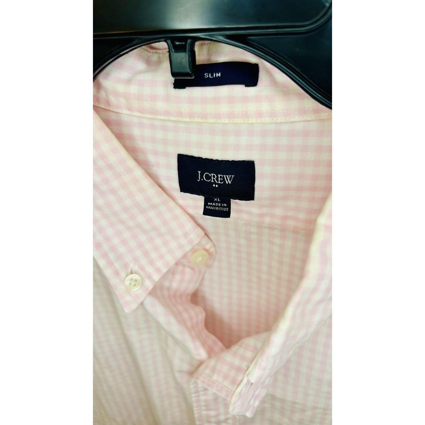 J.Crew Shirt Mens XL Pink Checkered Slim Fit Long Sleeve Button Down Soft