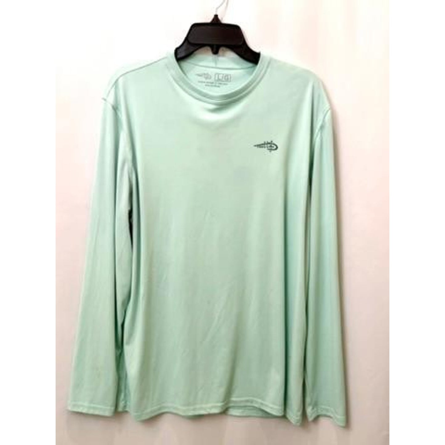 Reel Life Fishing Shirt Mens Large Mint Green Long Sleeve Performance UV Tee