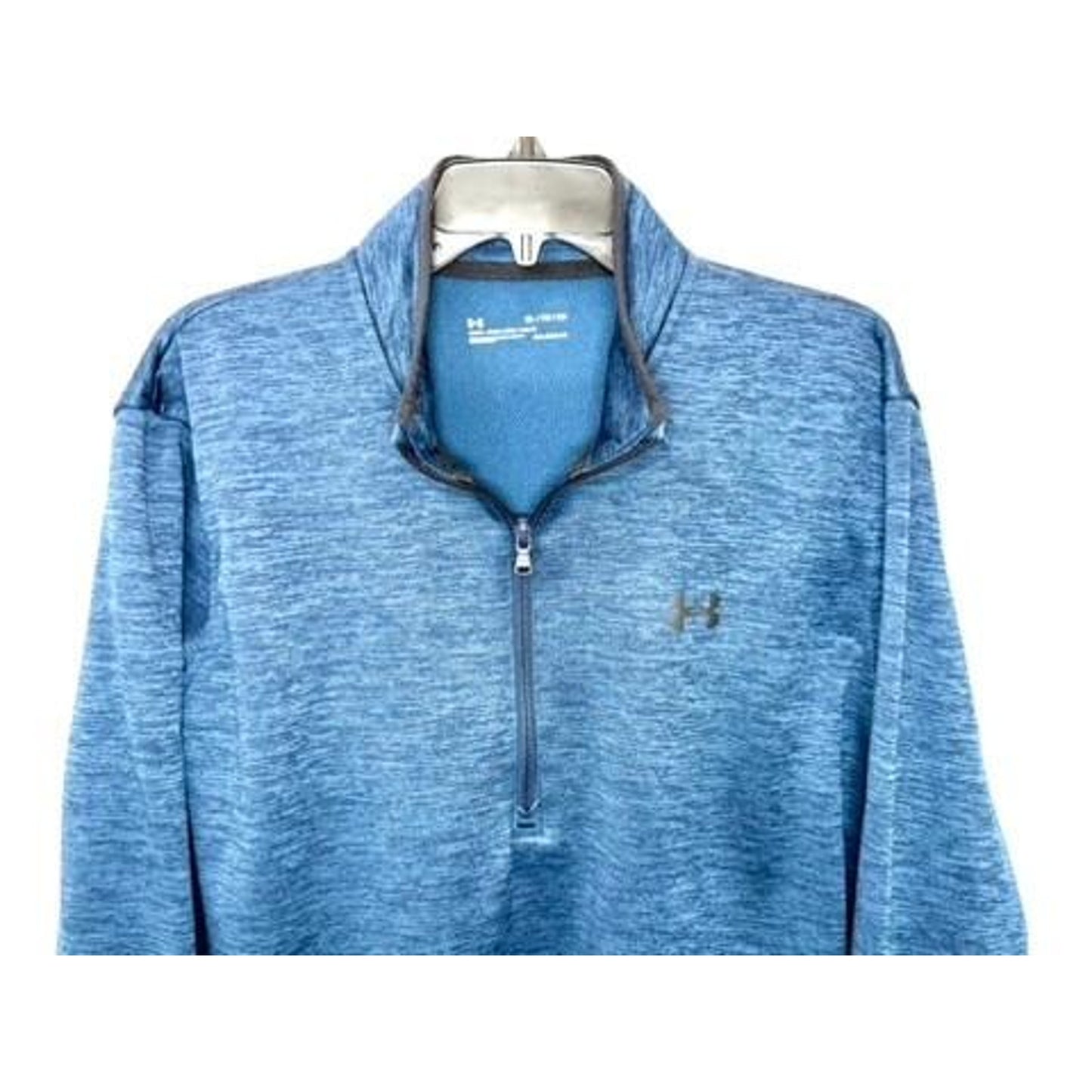 Under Armour ColdGear 1/4 Zip Pullover Mens XL Blue Space Dye Fleece Sweater