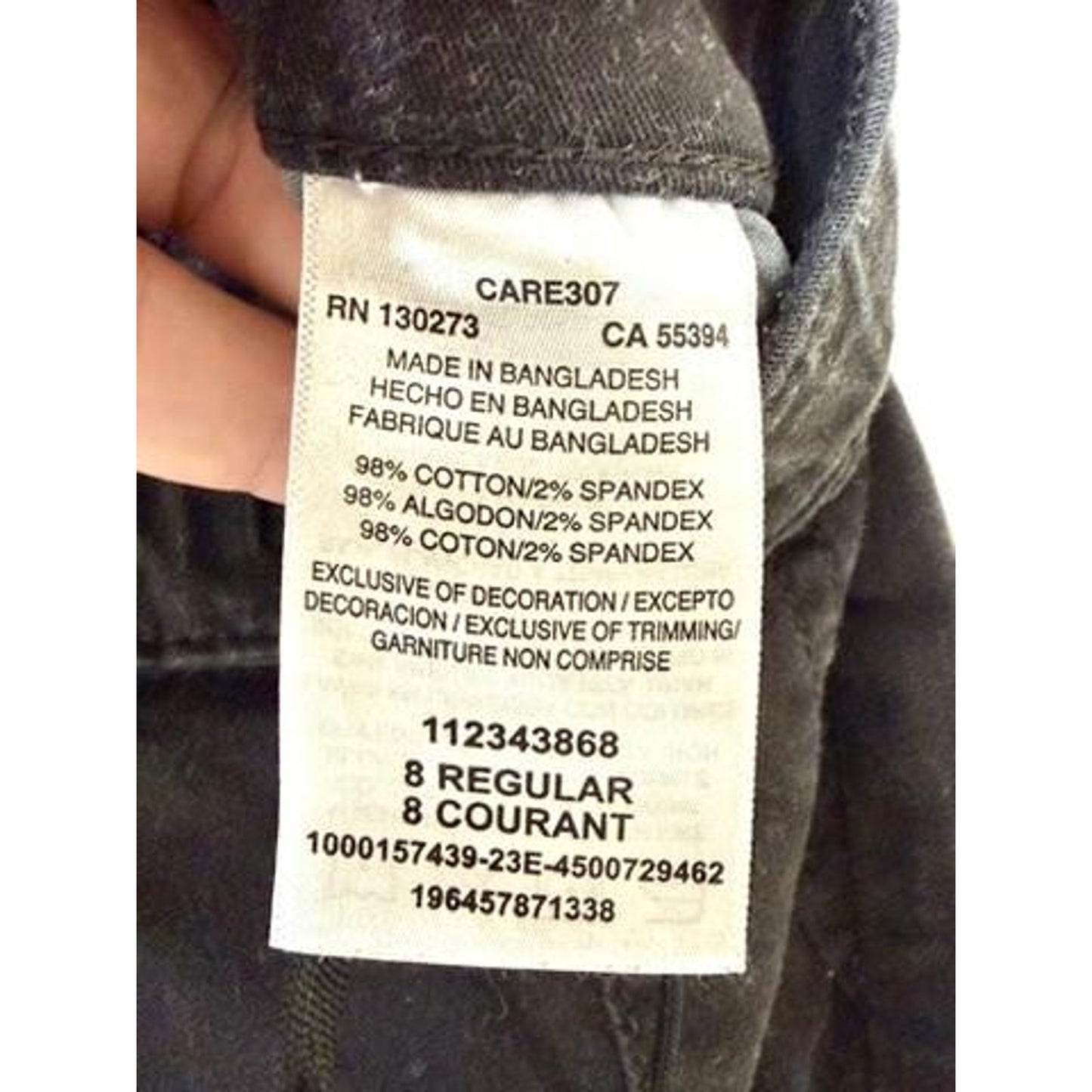 Wrangler Boys Cargo Jogger Pants Size 8 Regular Black Elastic Waist Stretch