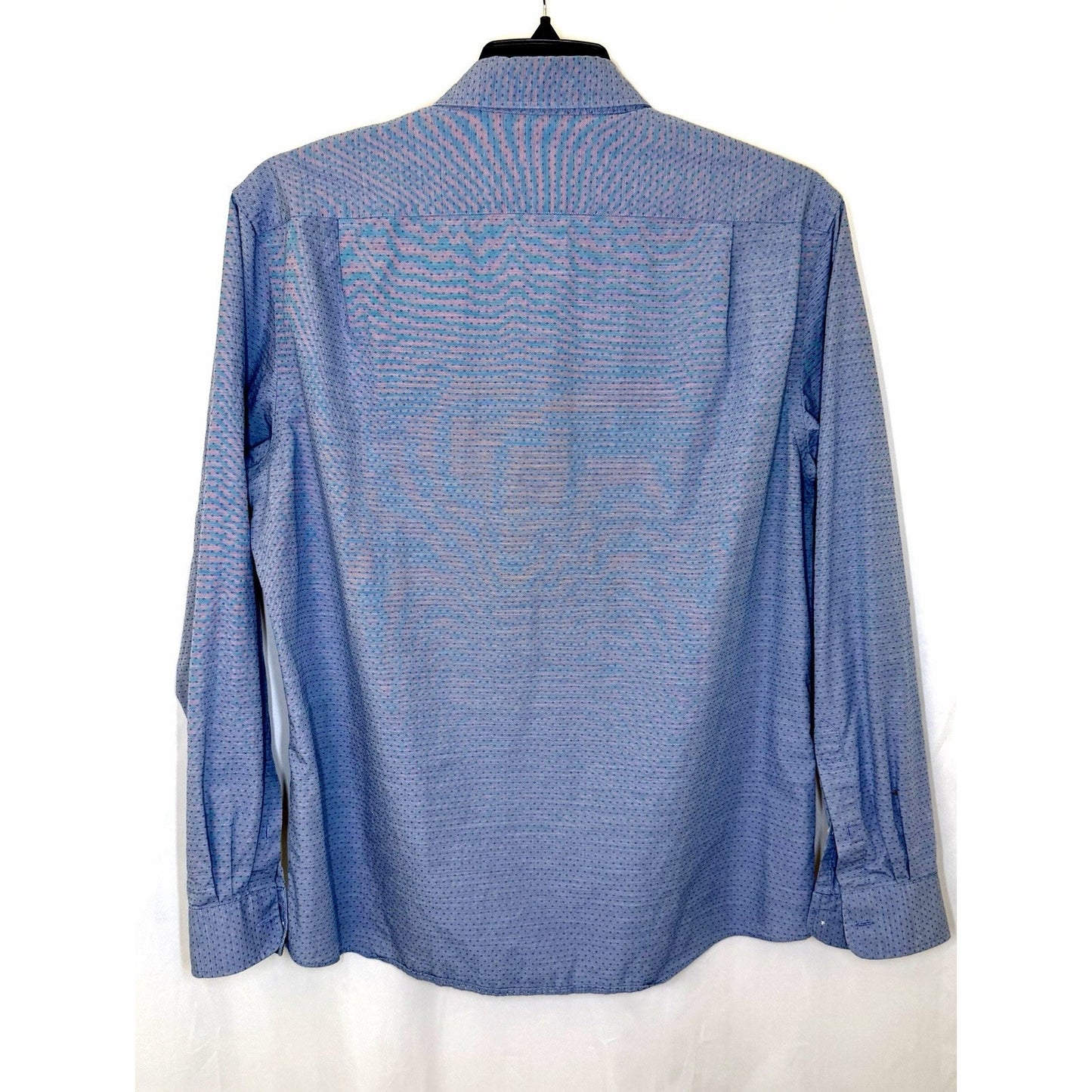 Men's Tommy Hilfiger Button Down Shirt size 17 Slim Fit 32/33 Long Sleeve Blue