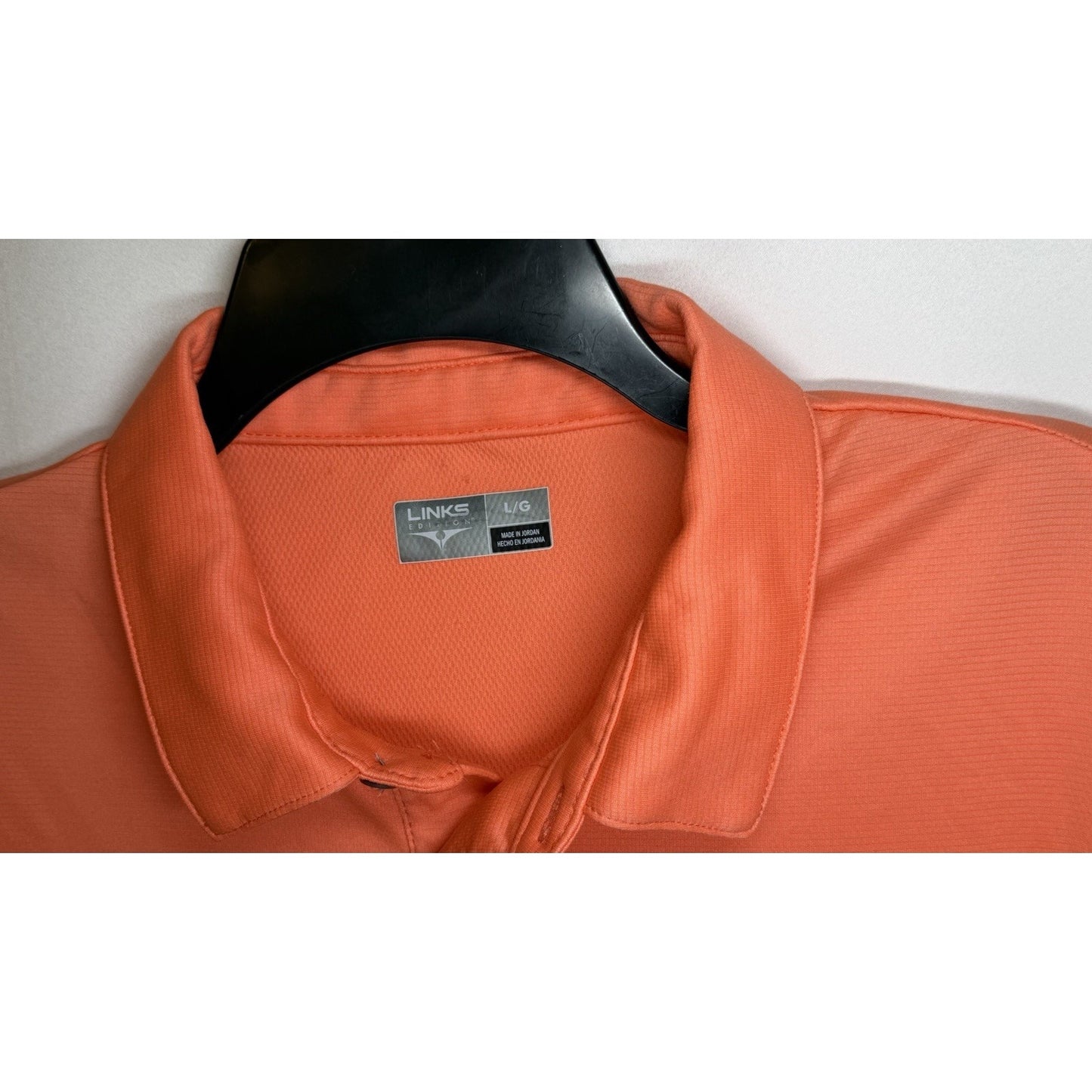 Links Edition Mens Orange Size L Large Golf Polo Shirt Outdoors Adult