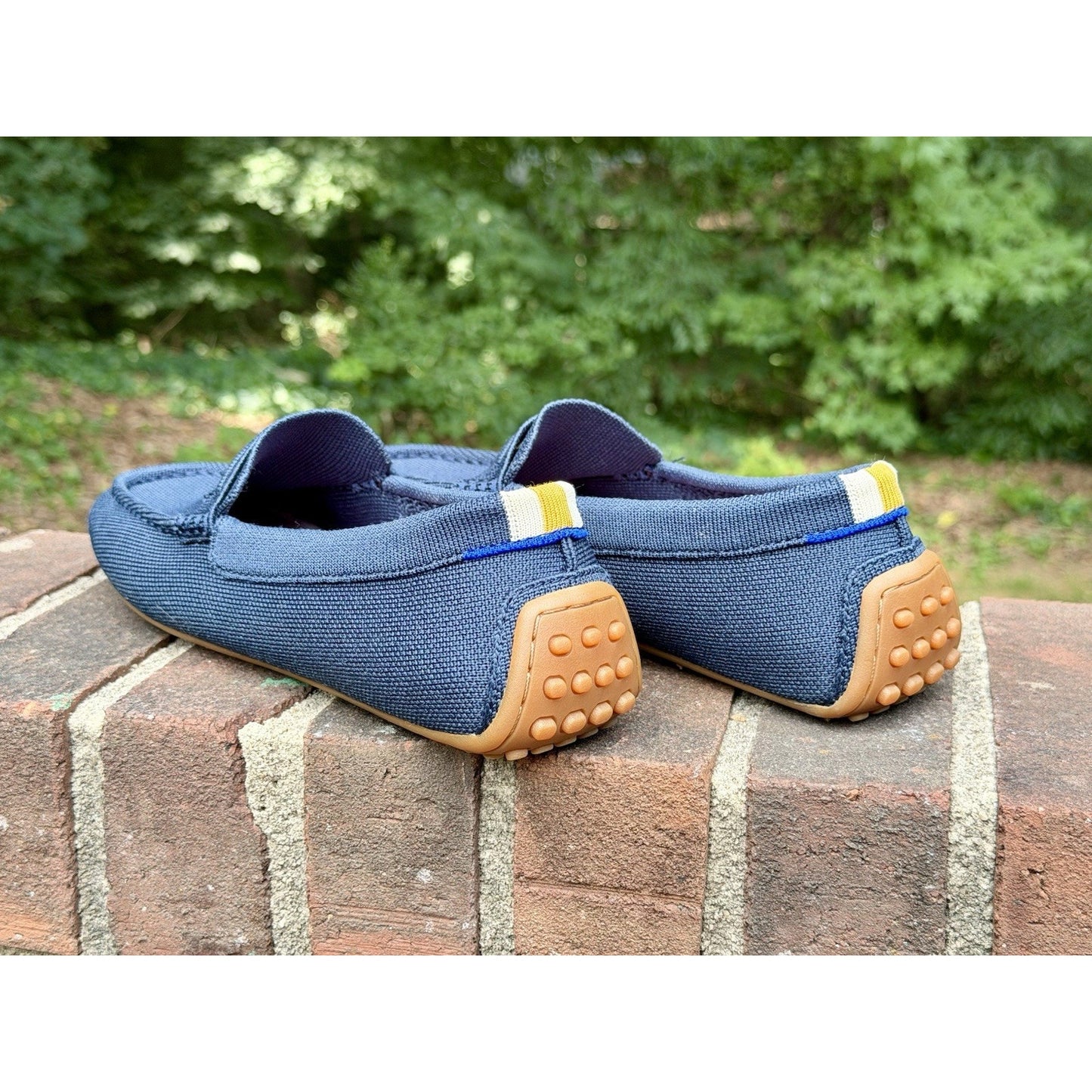 Rothy's The Driving Loafer Women’s Size 10.5 Slip On Knit Shoes Navy/Lavendar
