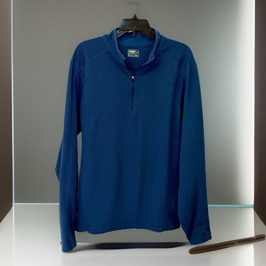 Alpine Design Sweatshirt Men XL Blue Fleece 1/4 Zip Pullover Dri-Logic