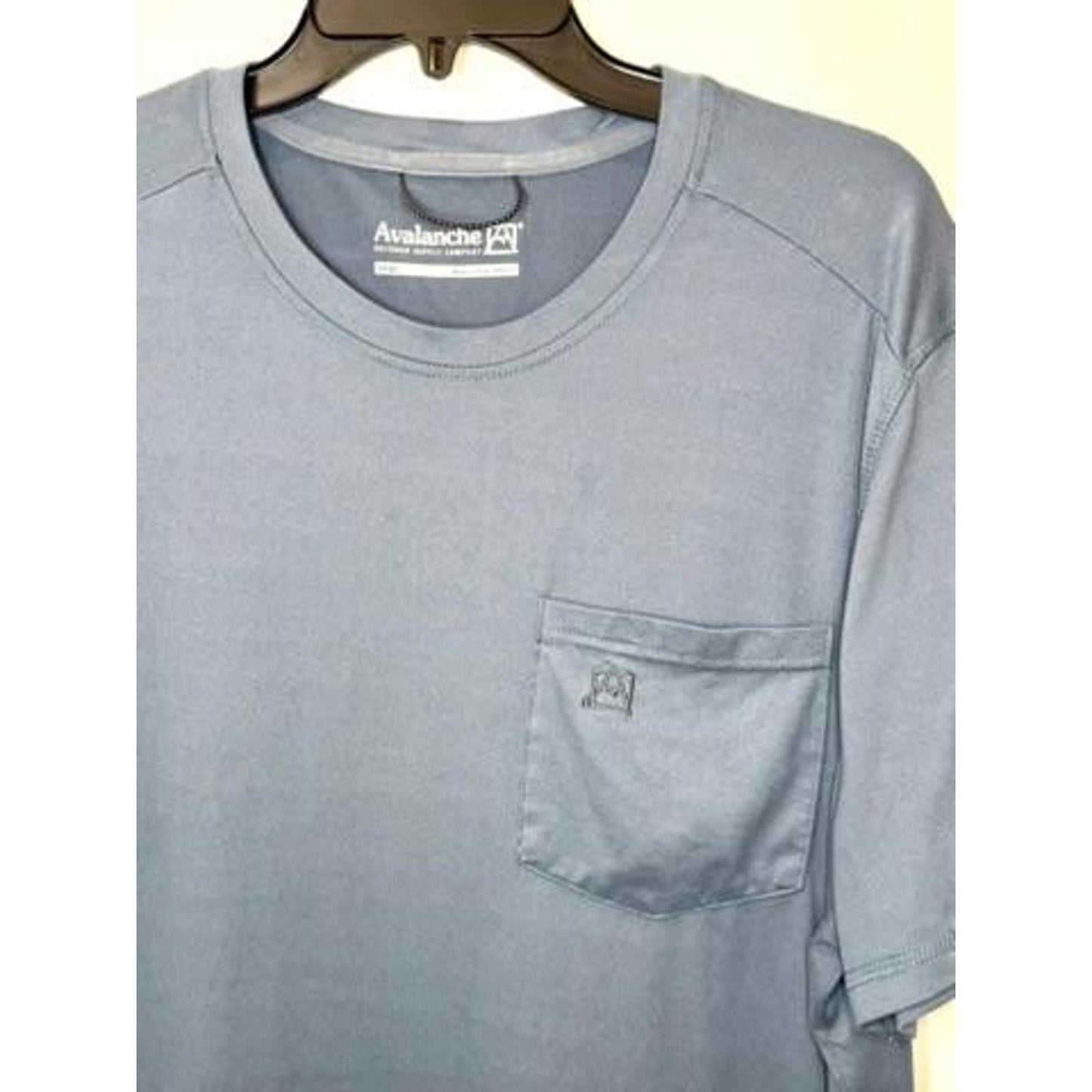 Avalanche Outdoor Supply Co Mens Large Blue Pocket T-Shirt Short Sleeve CAM239