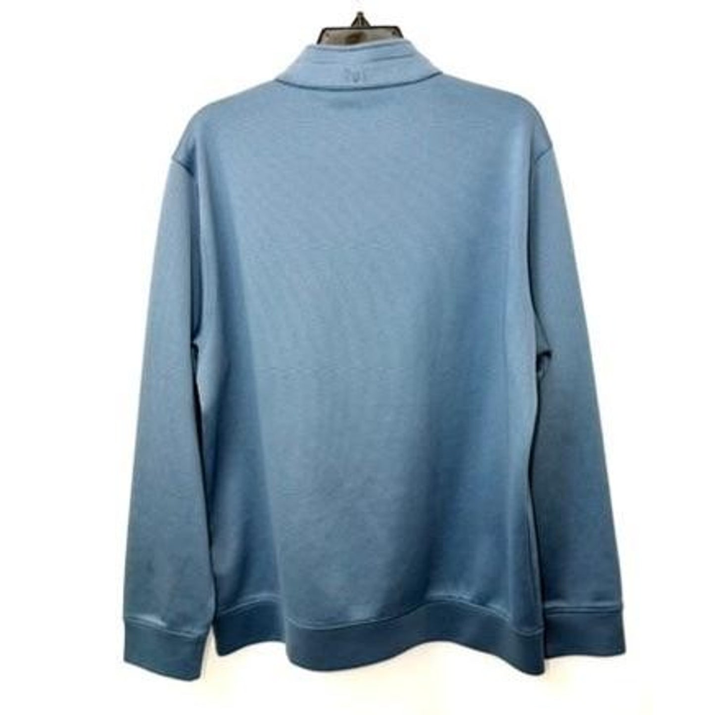 Hickey Freeman Sweater Mens Large Blue Striped 1/4 Zip Pullover Stretch