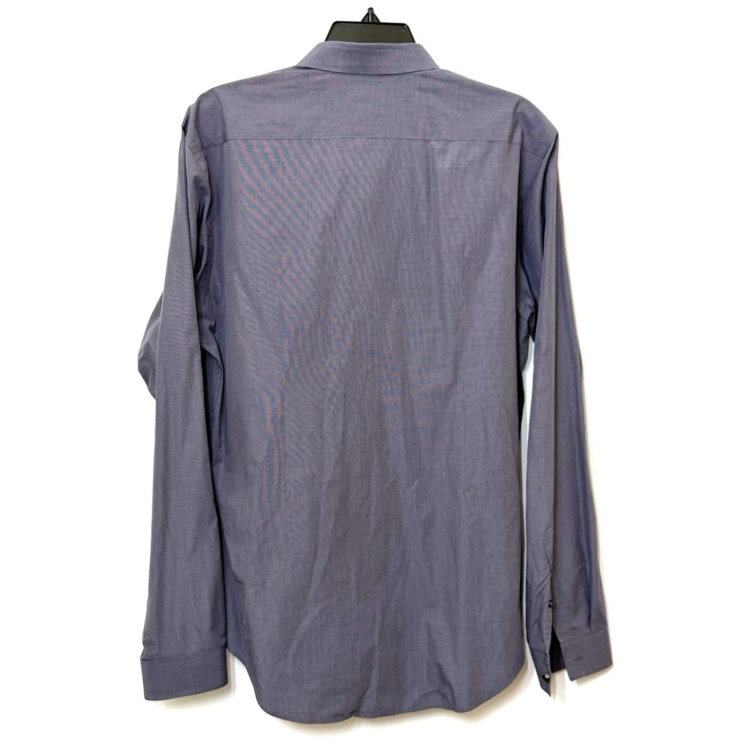Black Tag By Zara Slim Fit Dress Shirt Men’s L Grey Micro Pindot Gingham