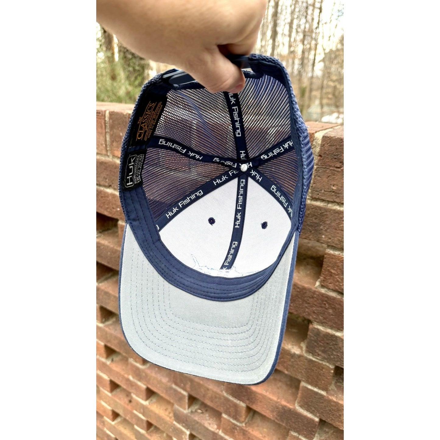 HUK MARLIN PTCH TRUCKER NAVAL-SNAPBACK - BLUE - Has Been Steam Cleaned