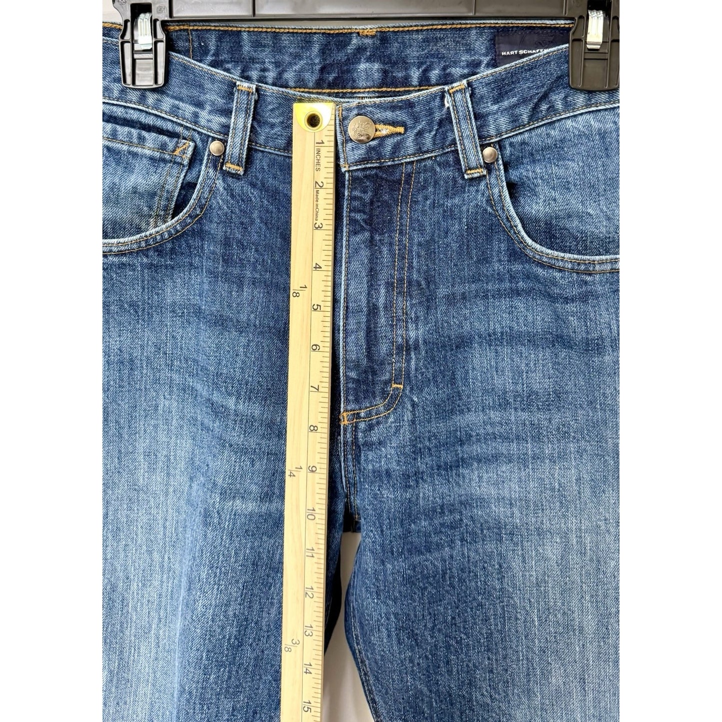 Hart Schaffner Marx Mens Jeans 34x30 Blue Wash Straight Leg Denim Pants