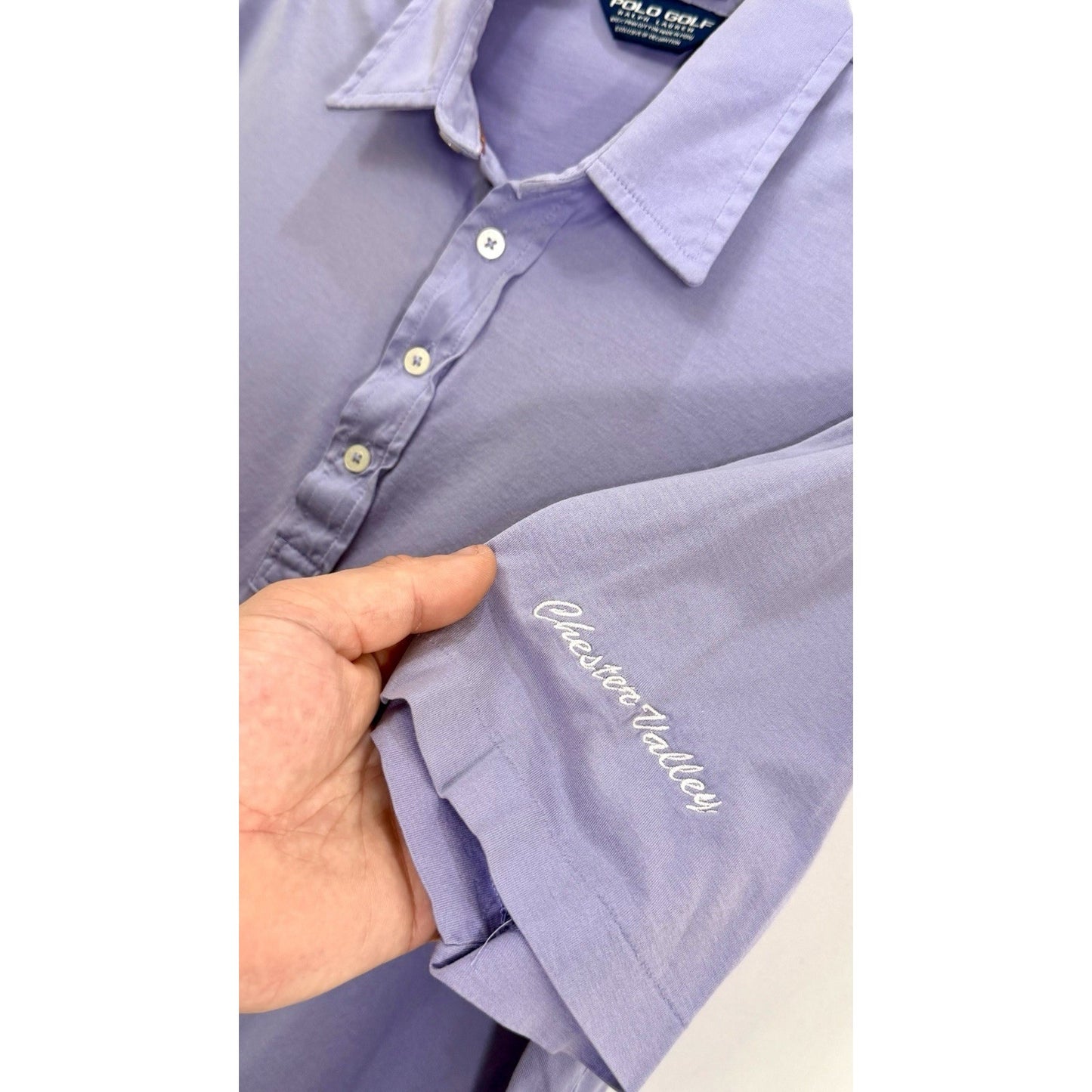 Polo Golf Ralph Lauren Lilac Polo Shirt Peru Pima Cotton Men’s Large