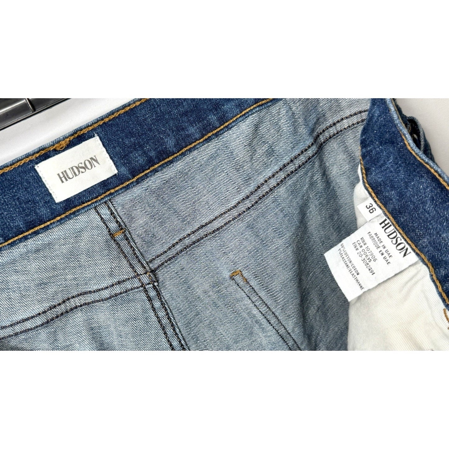 HUDSON SARTOR RELAXED SKINNY DISTRESSED DENIM JEANS / Men Sz 36x32 / Worn Once!