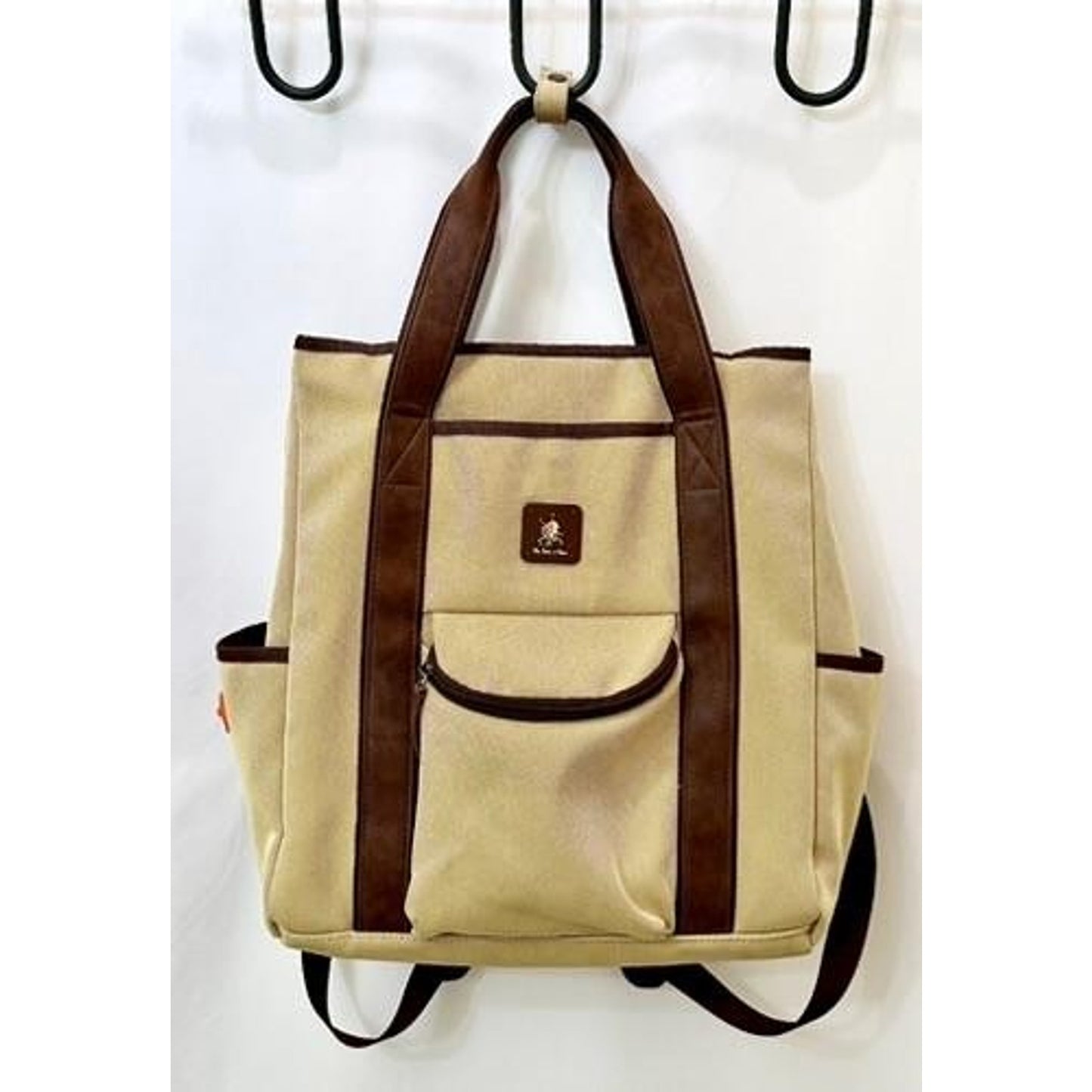Stitch Golf Vintage Tuxe Tote Backpack Mens Tan Brown Convertible Travel Bag