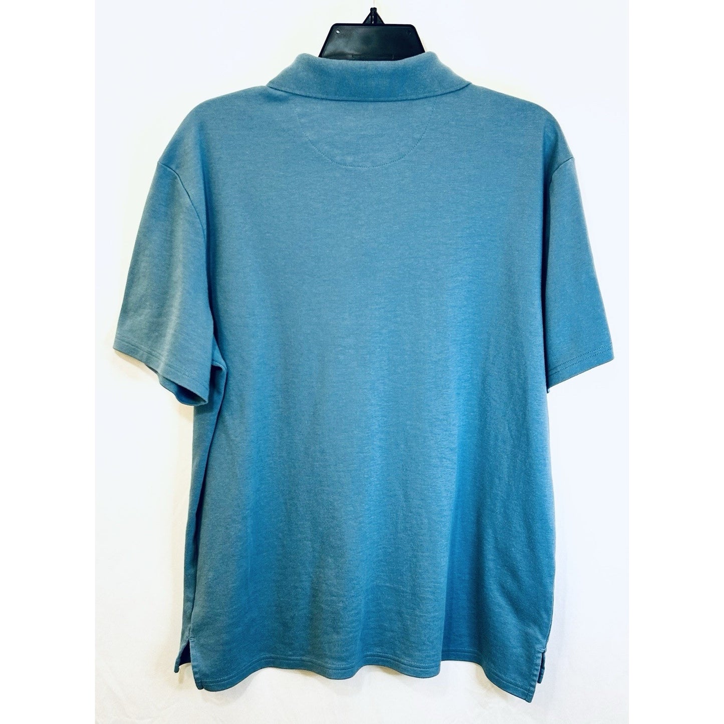 TACKLE & TIDES Mens Ribbed Collar S/S Polo Shirt / Royal Blue / Men’s Large