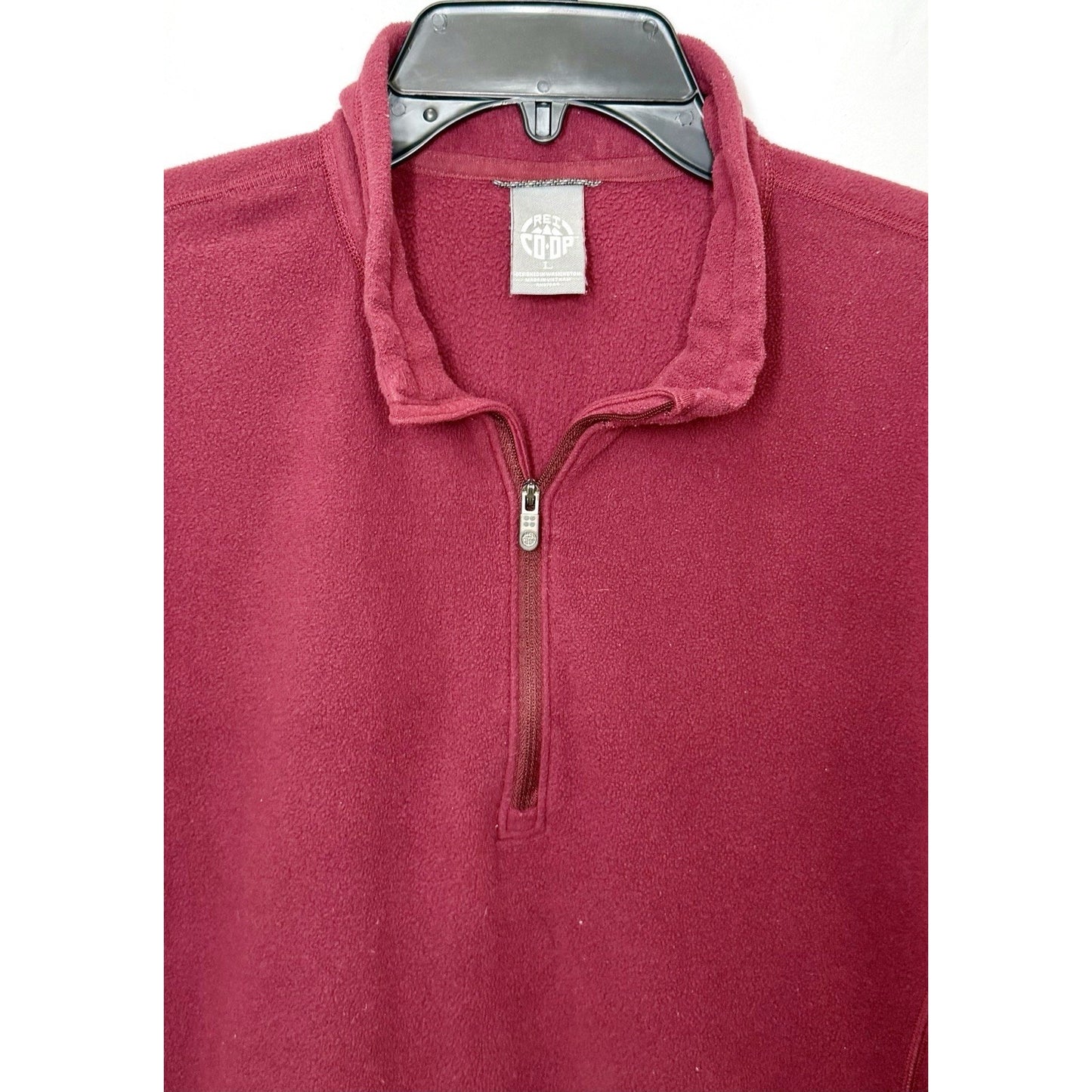 REI Co-Op Jacket Womens XXL Burgundy Micro Fleece 1/4 Zip Lightweight Pullover