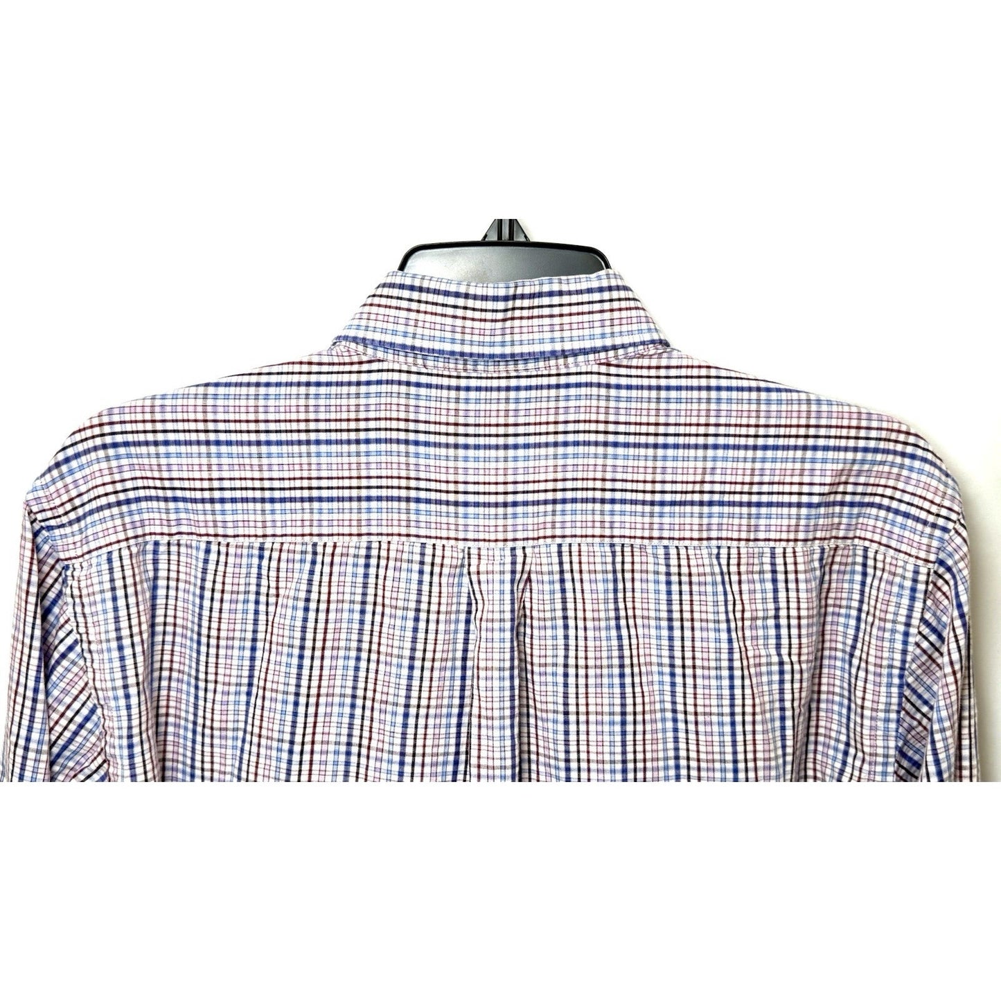 Southern Lure Shirt Men Large Long Sleeve Button Up Red White Blue Check w Logo