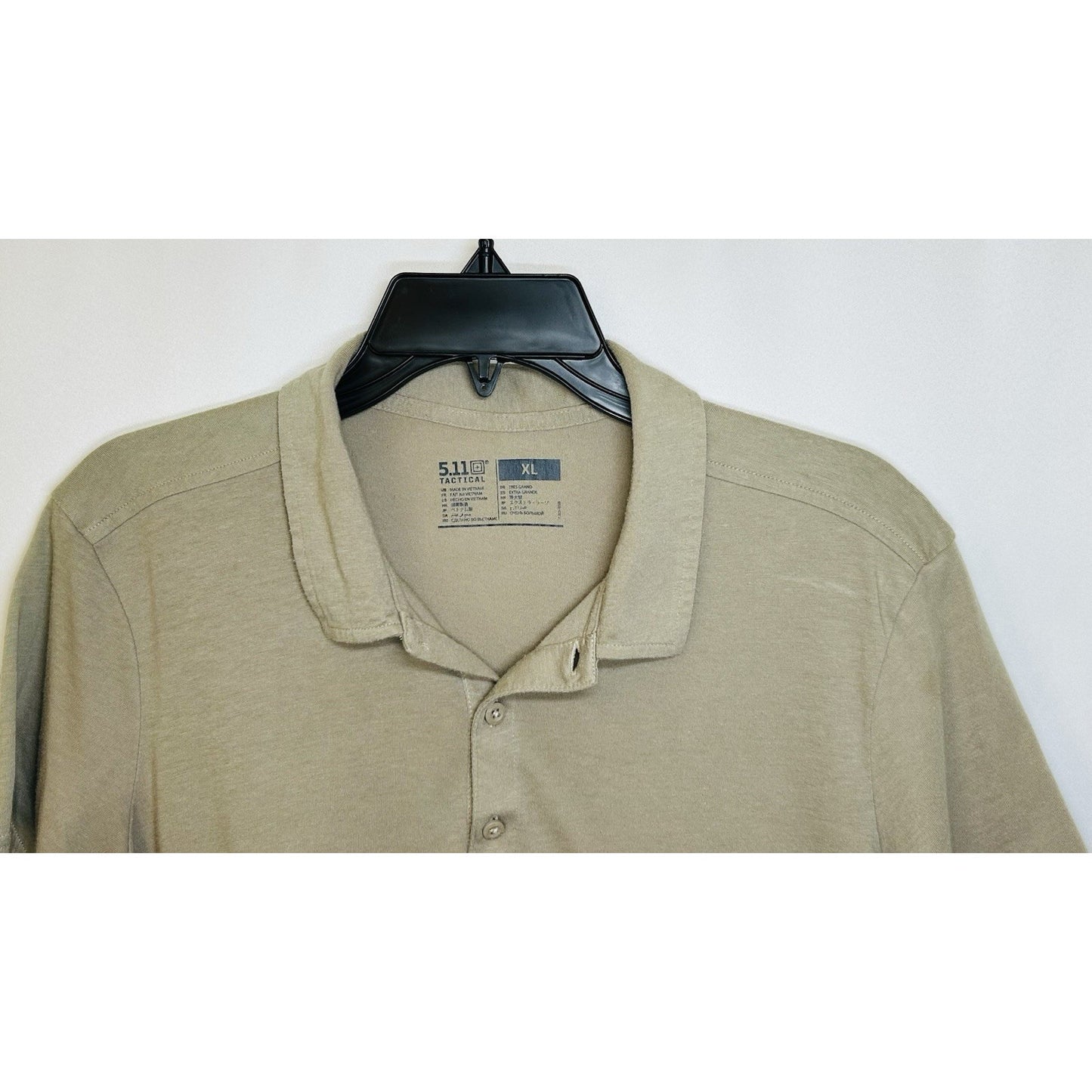 5.11 Tactical Polo Shirt Mens XL Utility Security Military Work Short Sleeve Tan