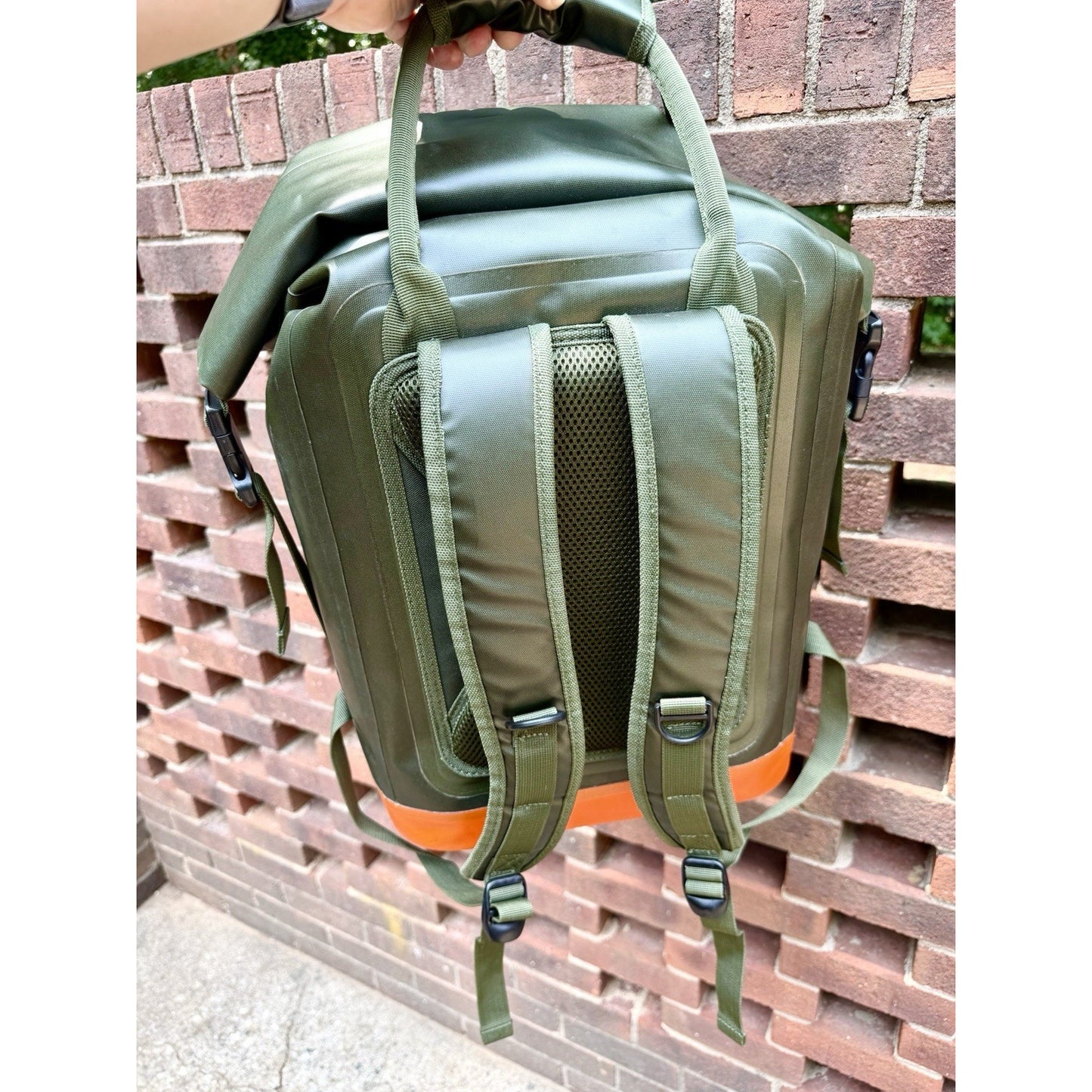 Hunter x Target Roll-Top Cooler Backpack 17L Waterproof Olive Green Orange