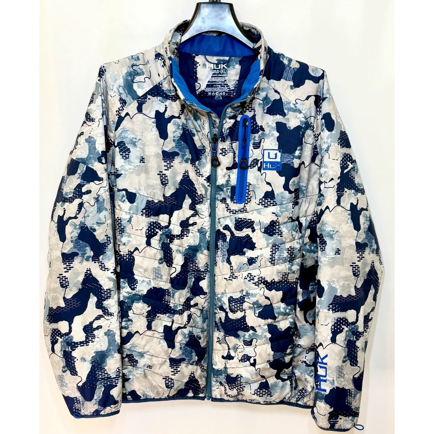 Huk Men's Icon X Puff Blue Camo Insulated Jacket / Size XL / $160 Retail