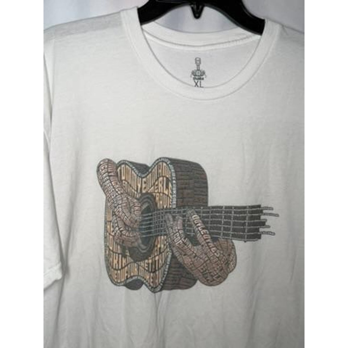 Thalia Capos Acoustic Guitar Graphic T-Shirt Mens XL White Cotton Blend