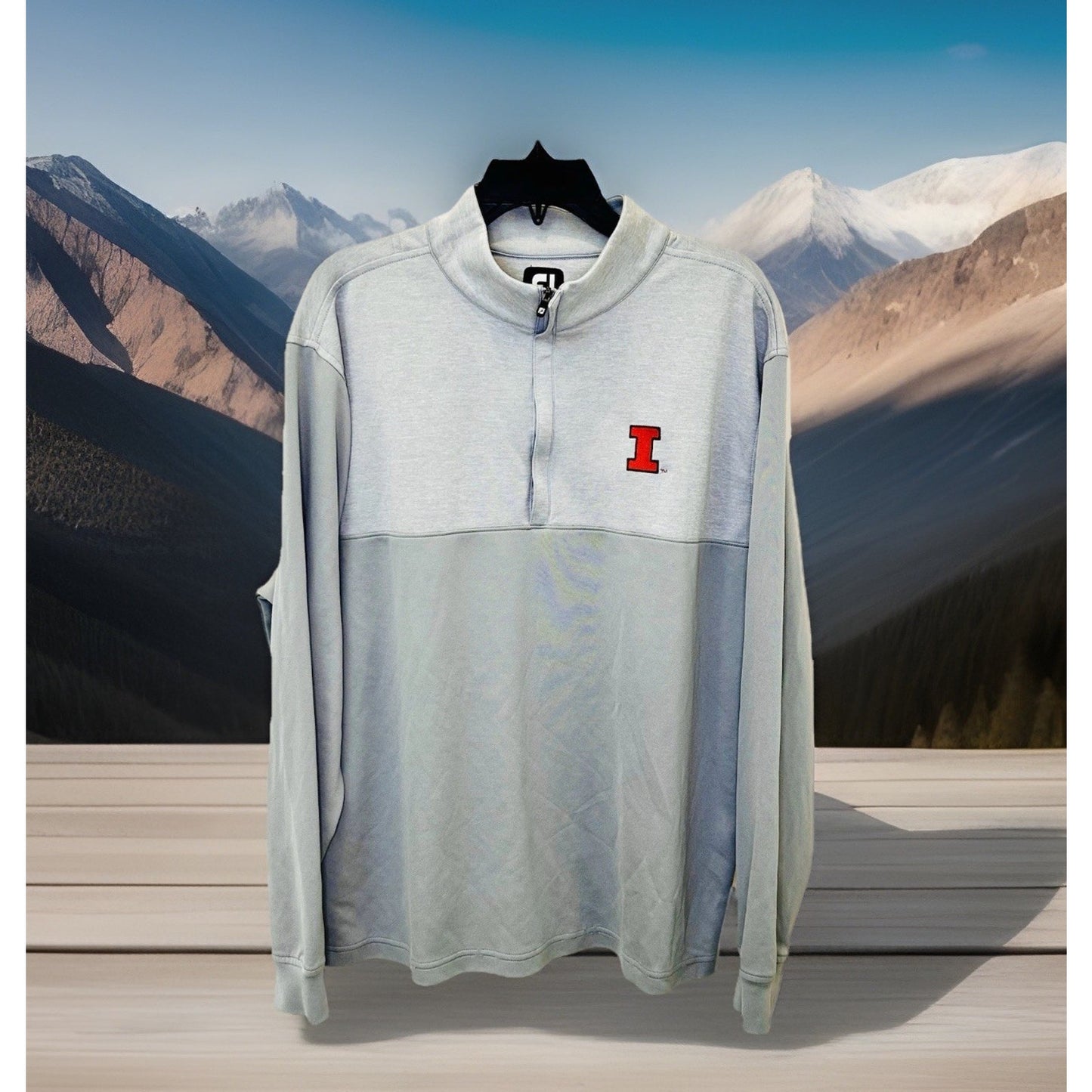 FootJoy Pullover Mens XL Gray Lightweight 1/4 Zip Performance Golf Pullover | Il