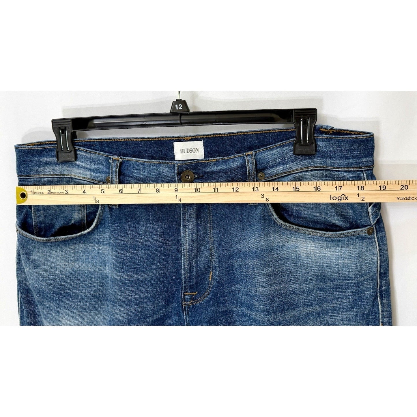 HUDSON SARTOR RELAXED SKINNY DISTRESSED DENIM JEANS / Men Sz 36x32 / Worn Once!
