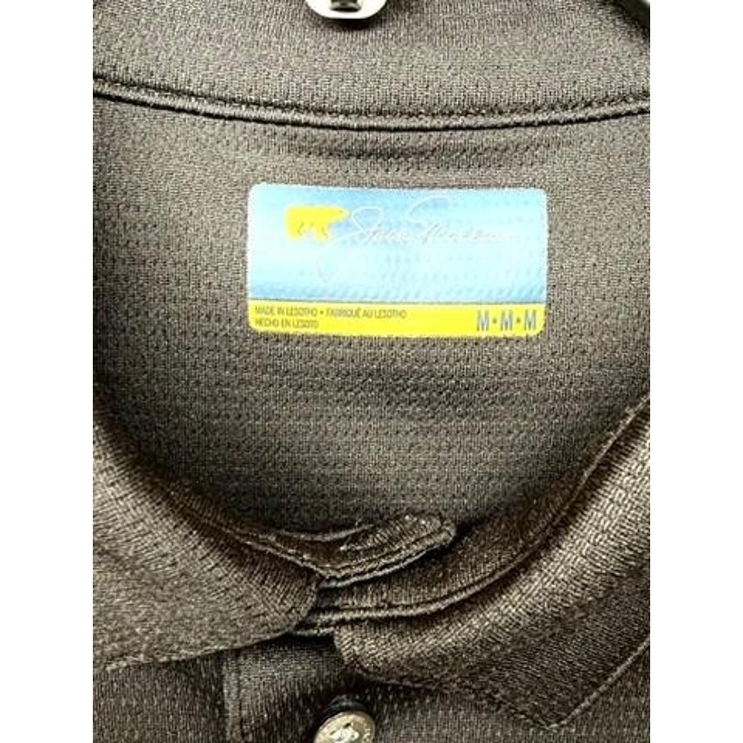 Jack Nicklaus Golden Bear Golf Polo Shirt Mens Medium Black Short Sleeve