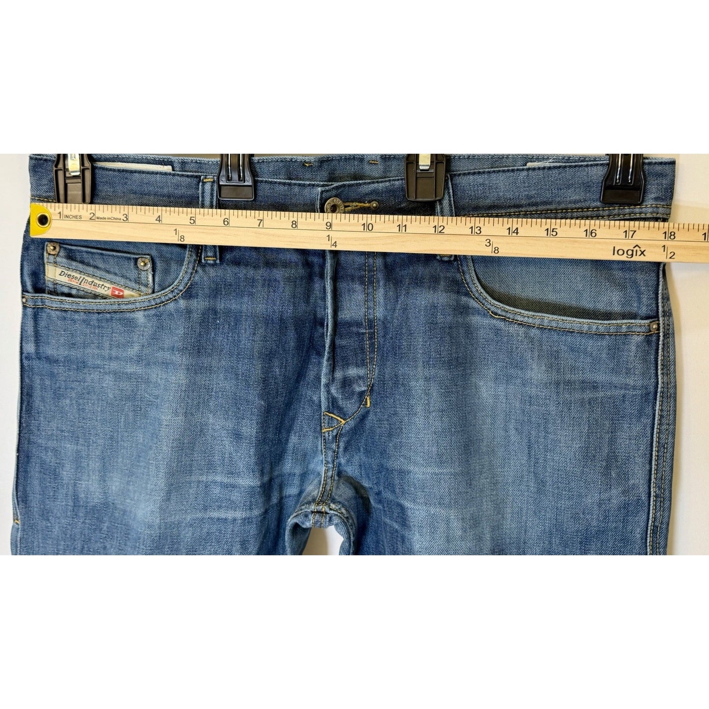 Diesel Jeans Tepphar Slim Carrot Dark Button Fly Skinny Jeans Men's 34x32