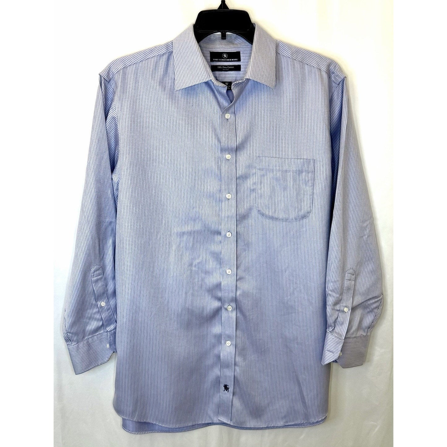 Hart Schaffner Marx Men's Long Sleeve Striped Shirt Cotton Multicolor 16.5-33
