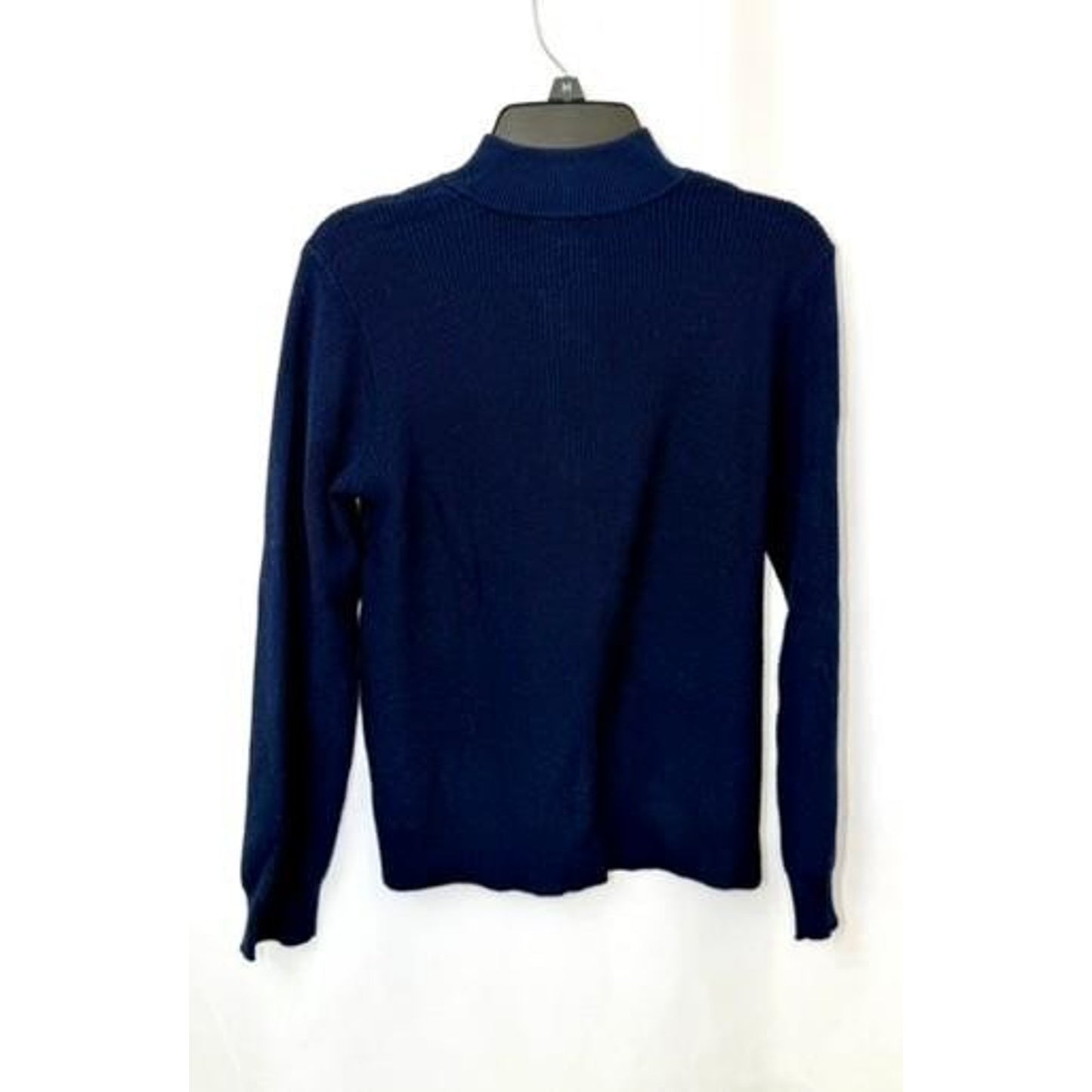Crown & Ivy Kids Boys Size S Blue Cotton Blend Ribbed Quarter Zip Sweater