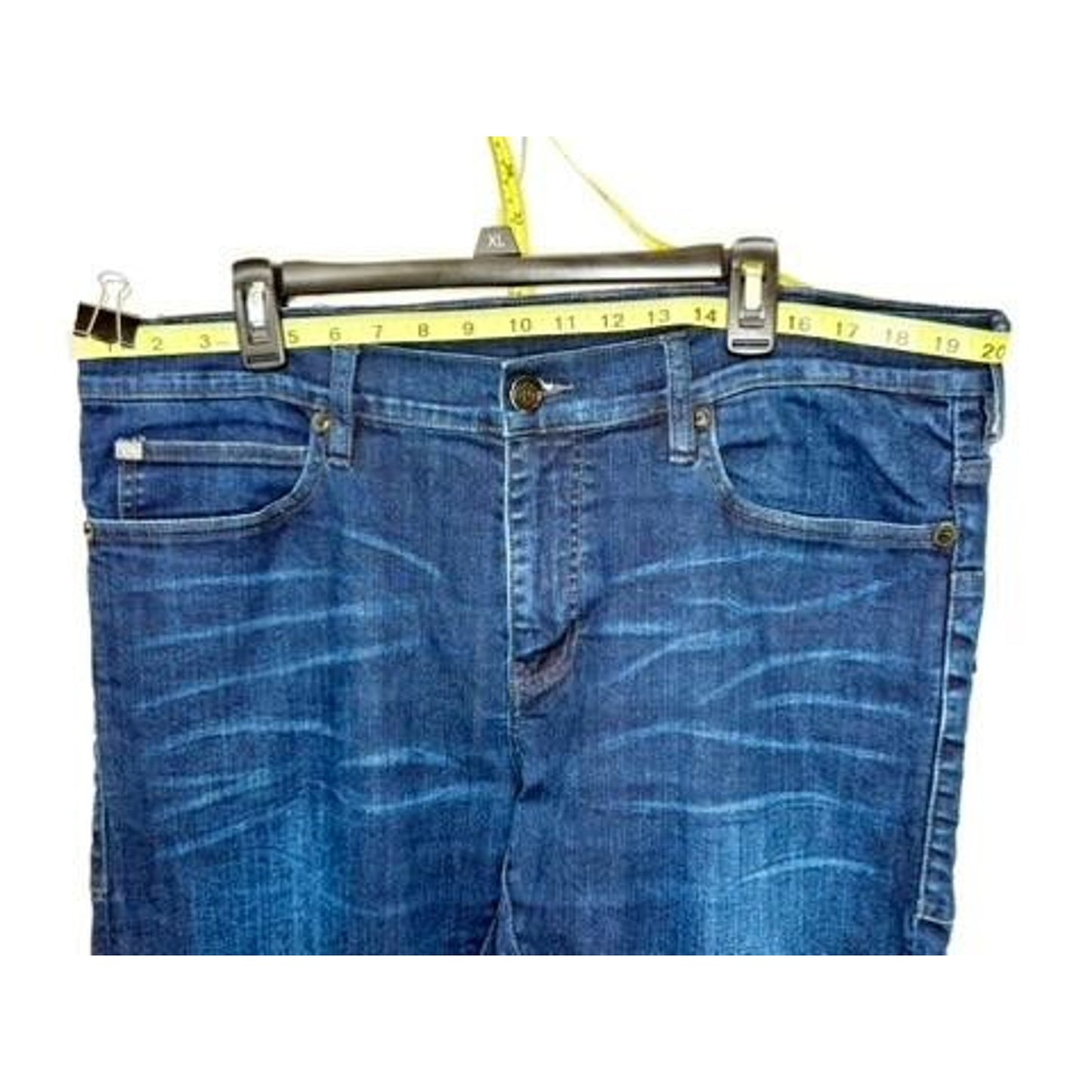 Armani Exchange Mens 36 Jeans Blue Denim Straight Leg Zipper Pockets Stretch