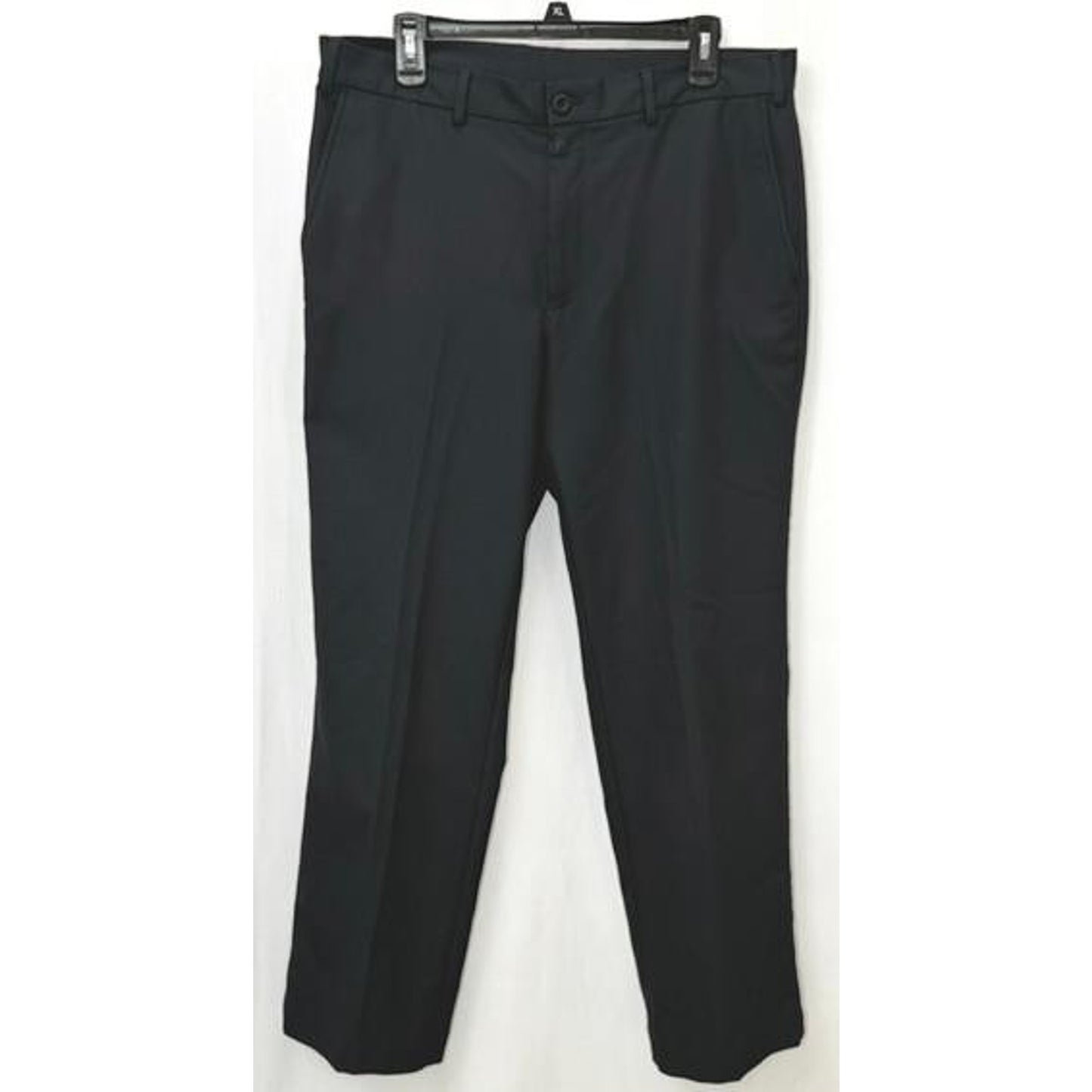 Hart Schaffner Marx Dress Pants Mens 34x30 Navy Blue Flat Front Polyester