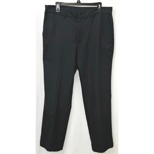 Hart Schaffner Marx Dress Pants Mens 34x30 Navy Blue Flat Front Polyester