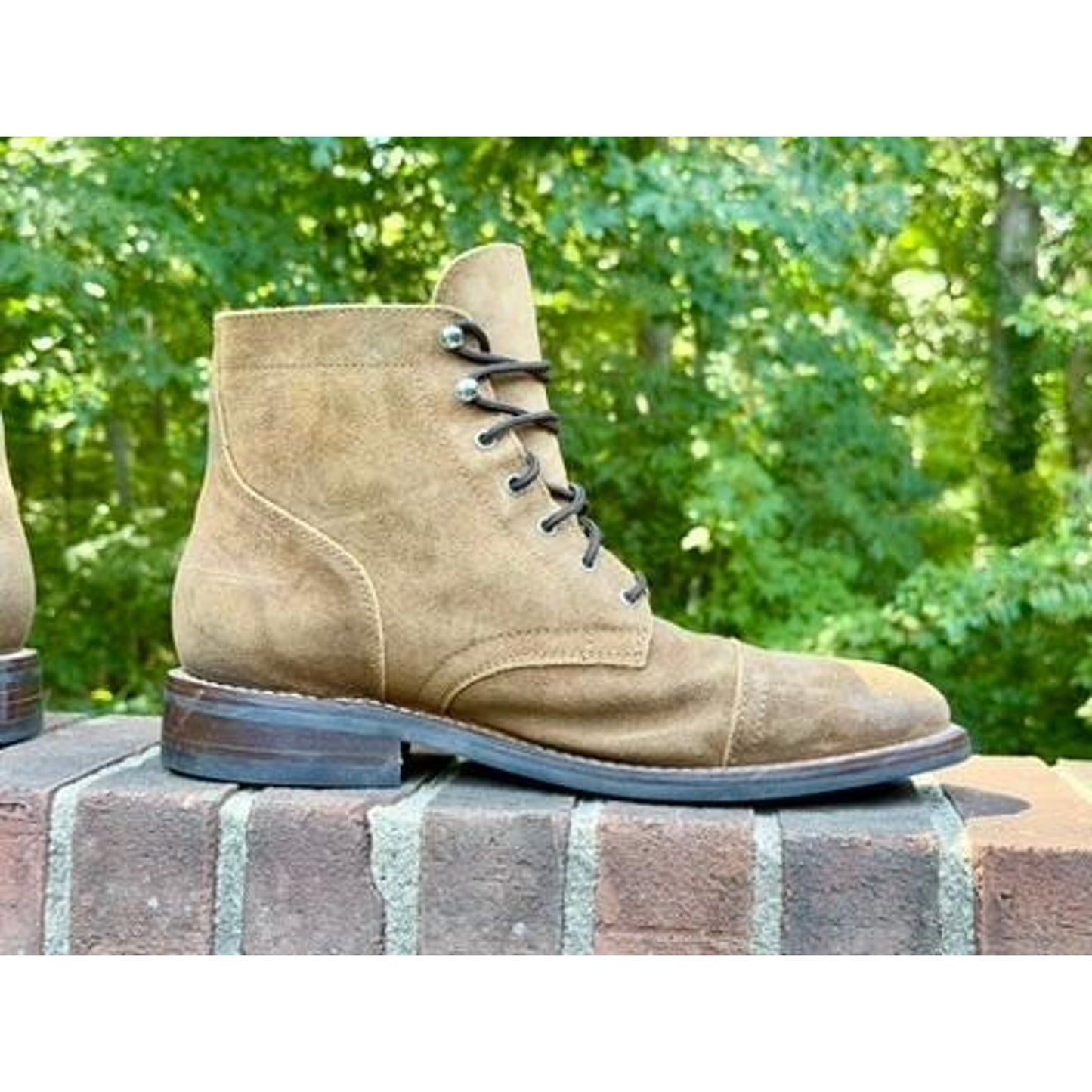 Thursday Boot Co Captain Mens 13.5 Safari Suede Cap Toe Lace Up Boots