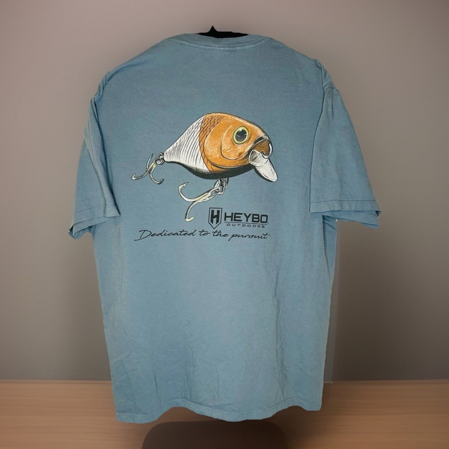Heybo Topwater Lure Ring Spun T-Shirt - Men’s Large